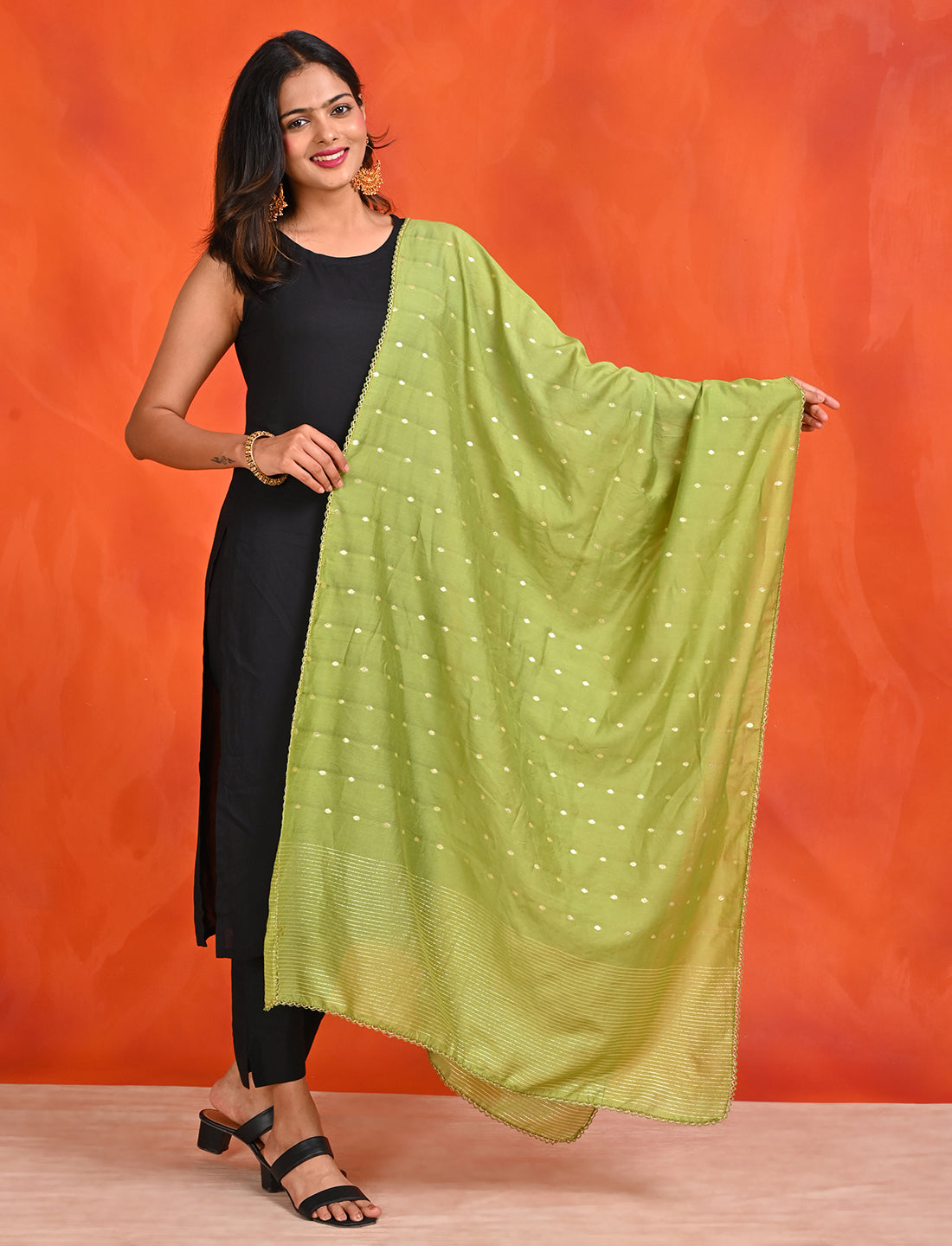 Chanderi Zari weave Dupatta