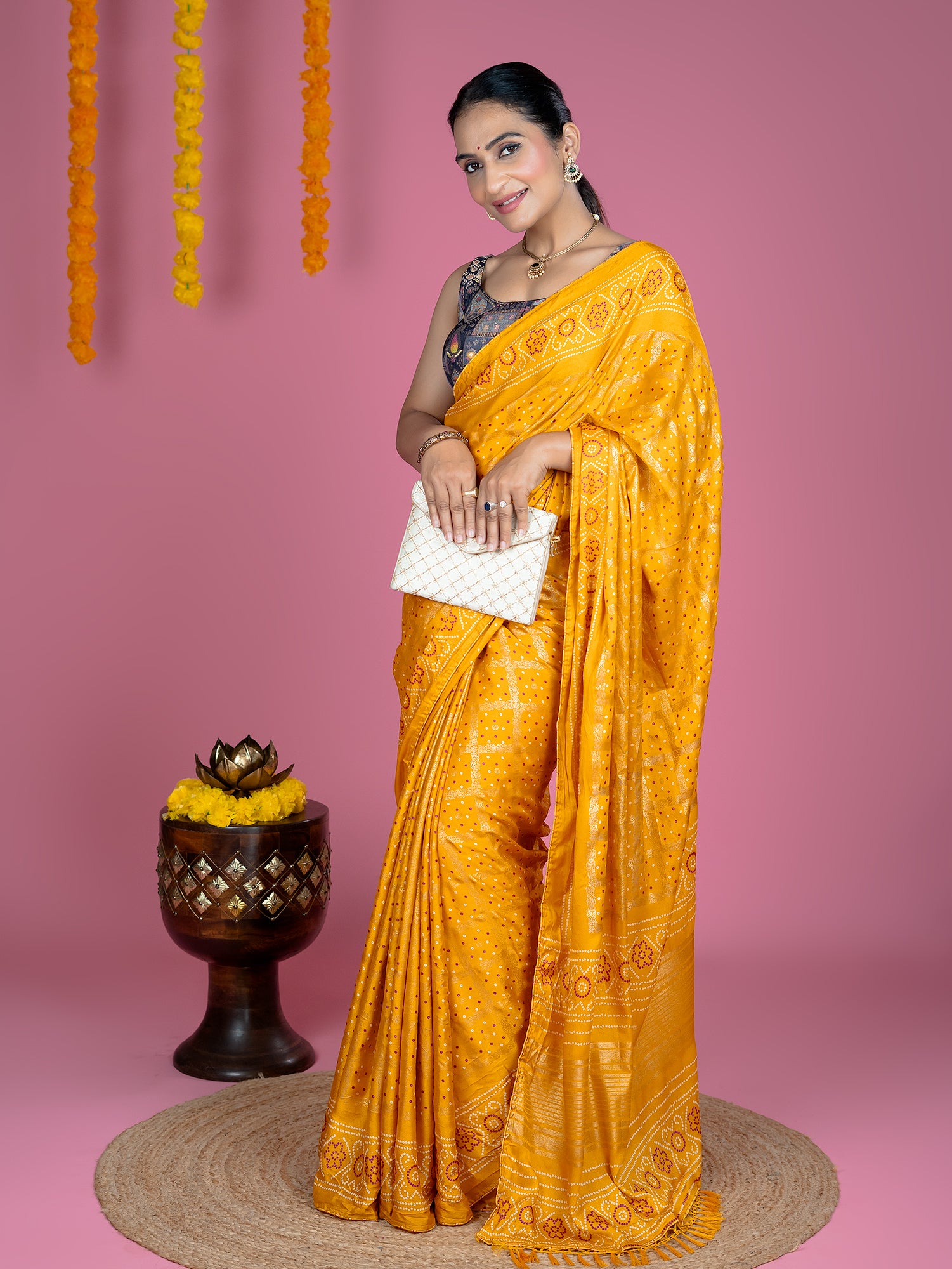 Bandhini Crepe Saree