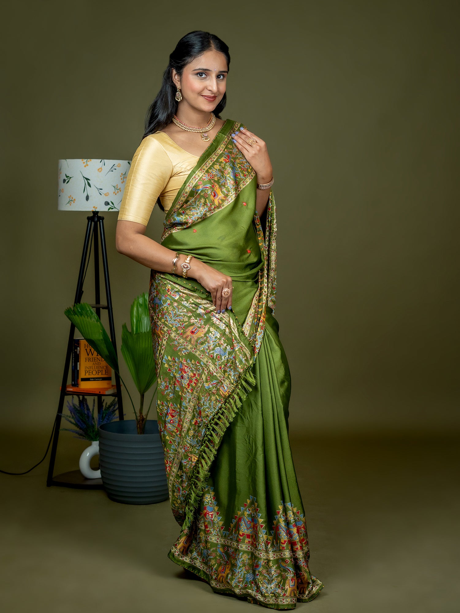 Kutch Print Crepe Saree