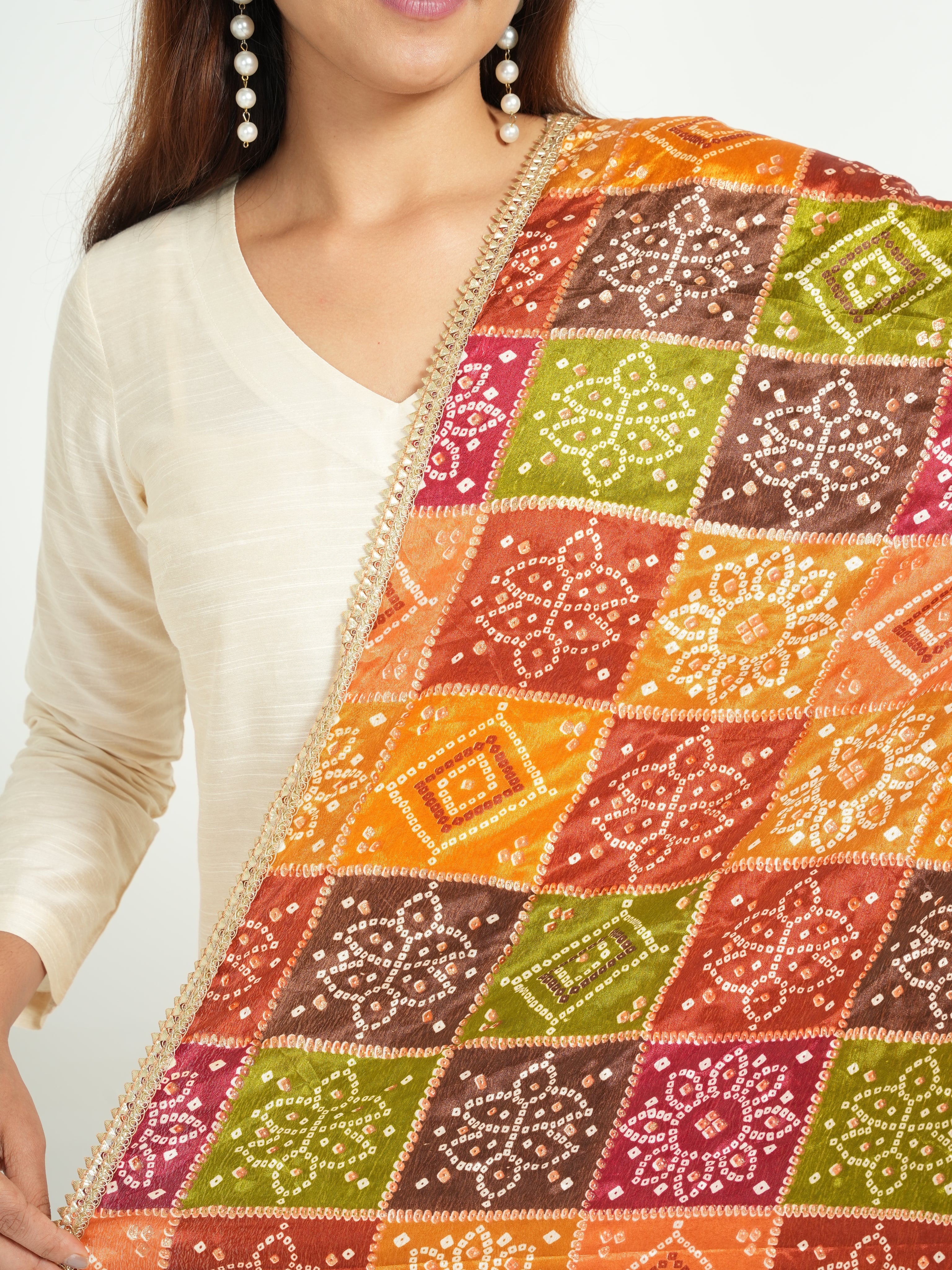 Art Silk Bandhini Dupatta