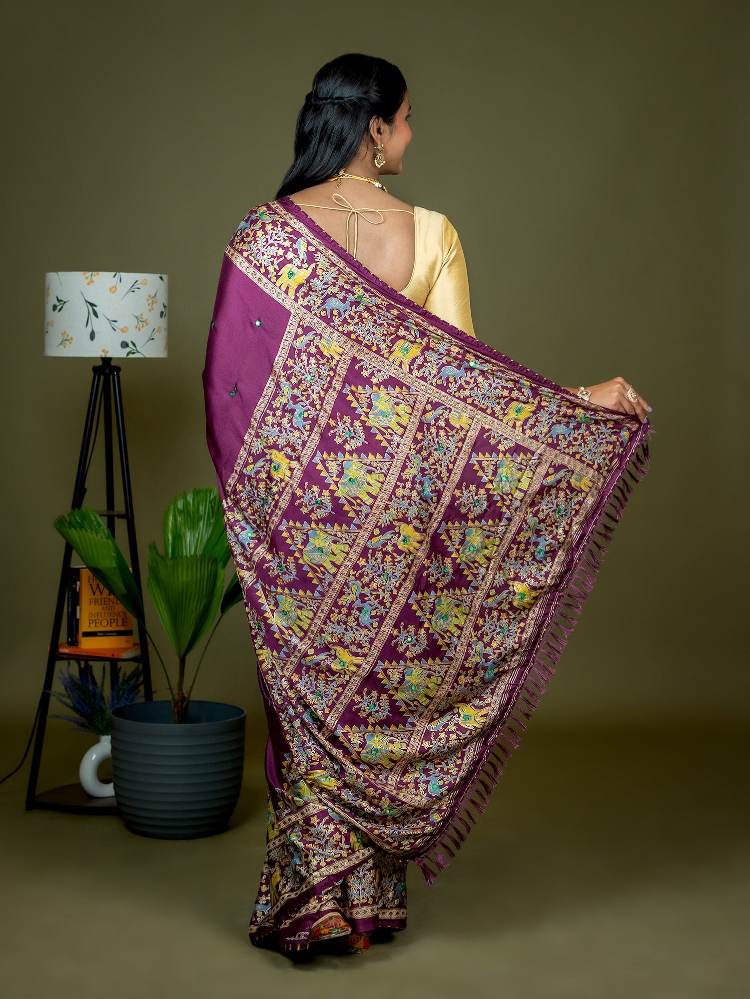 Kutch Print Crepe Saree