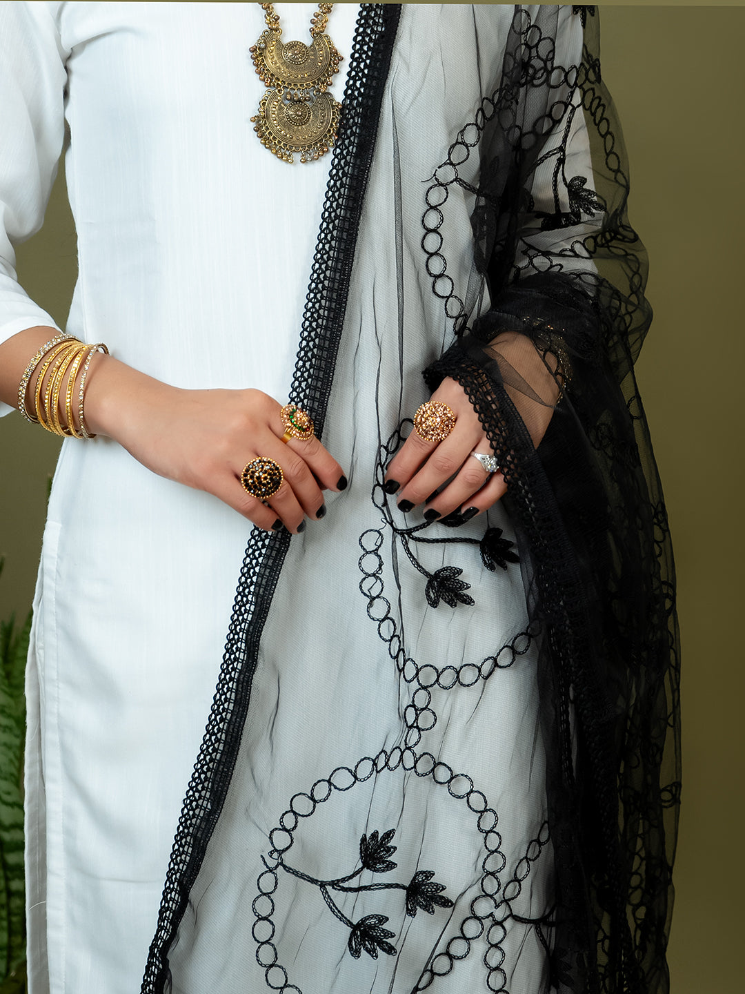 Chiffon Gold Print Dupatta