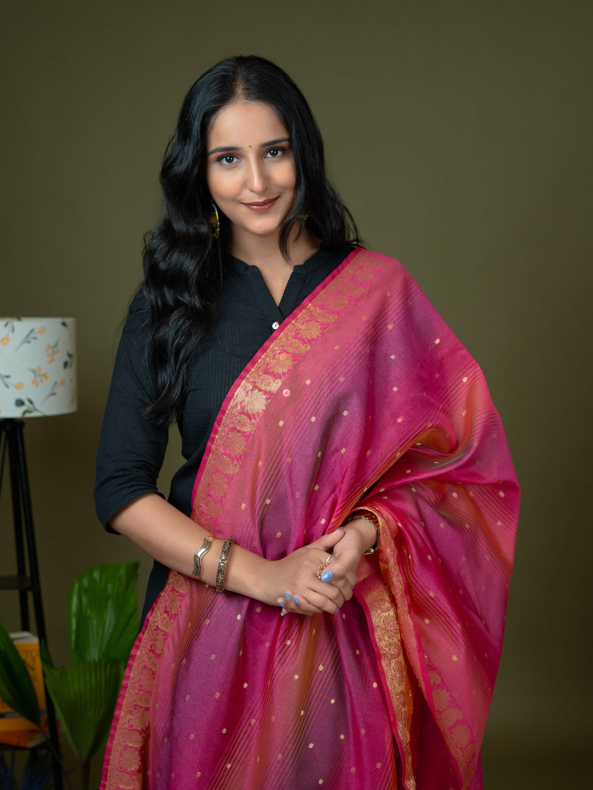 Ethnic Motif Net Dupatta
