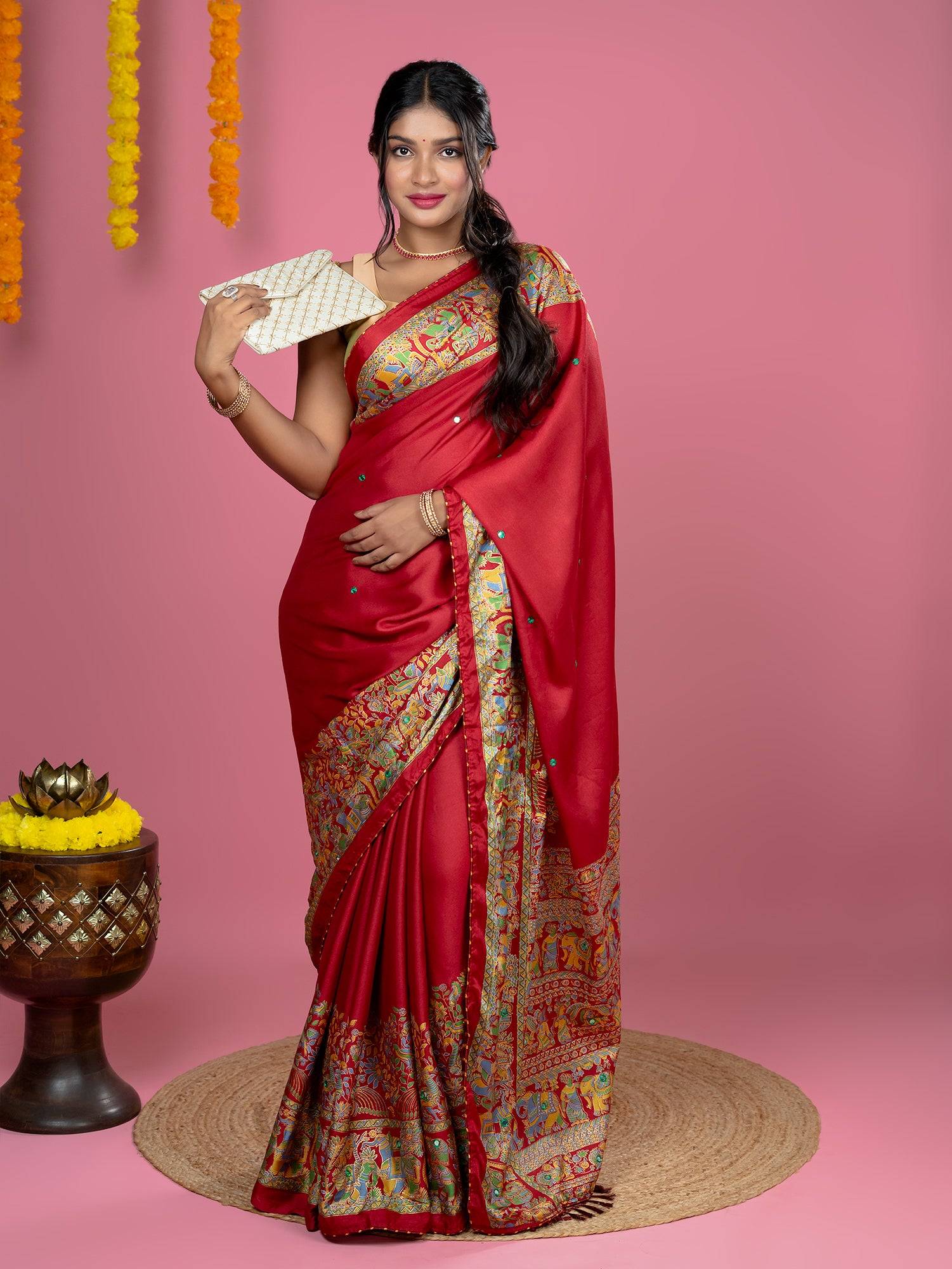 Kutch Print Crepe Saree