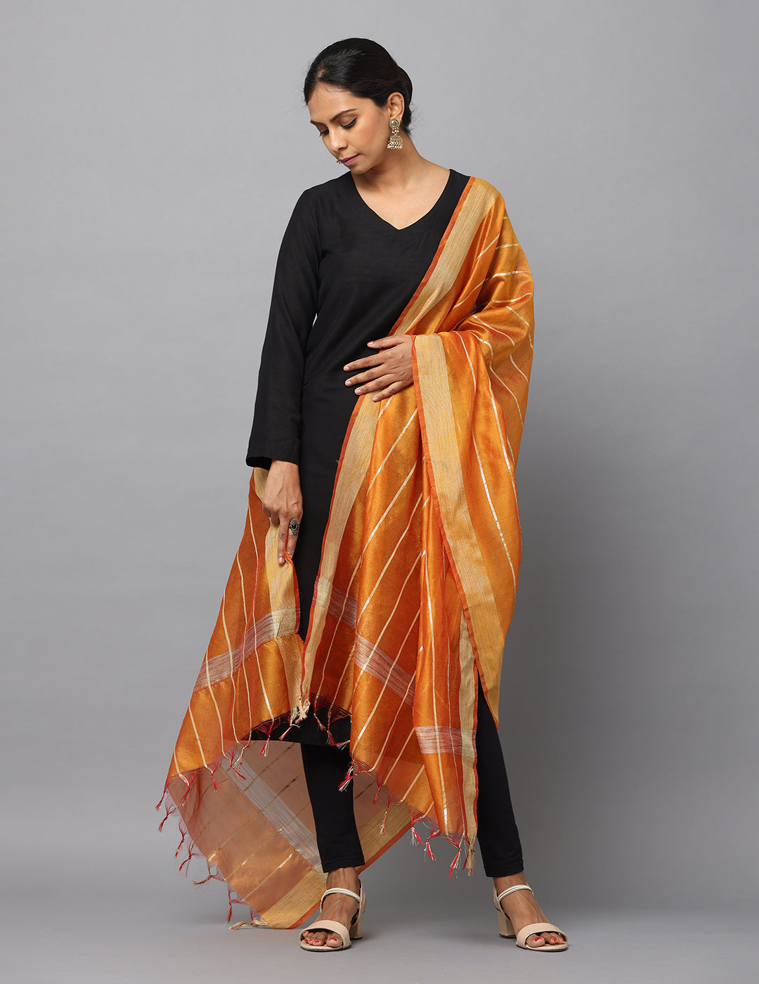 Chanderi Zari weave Dupatta