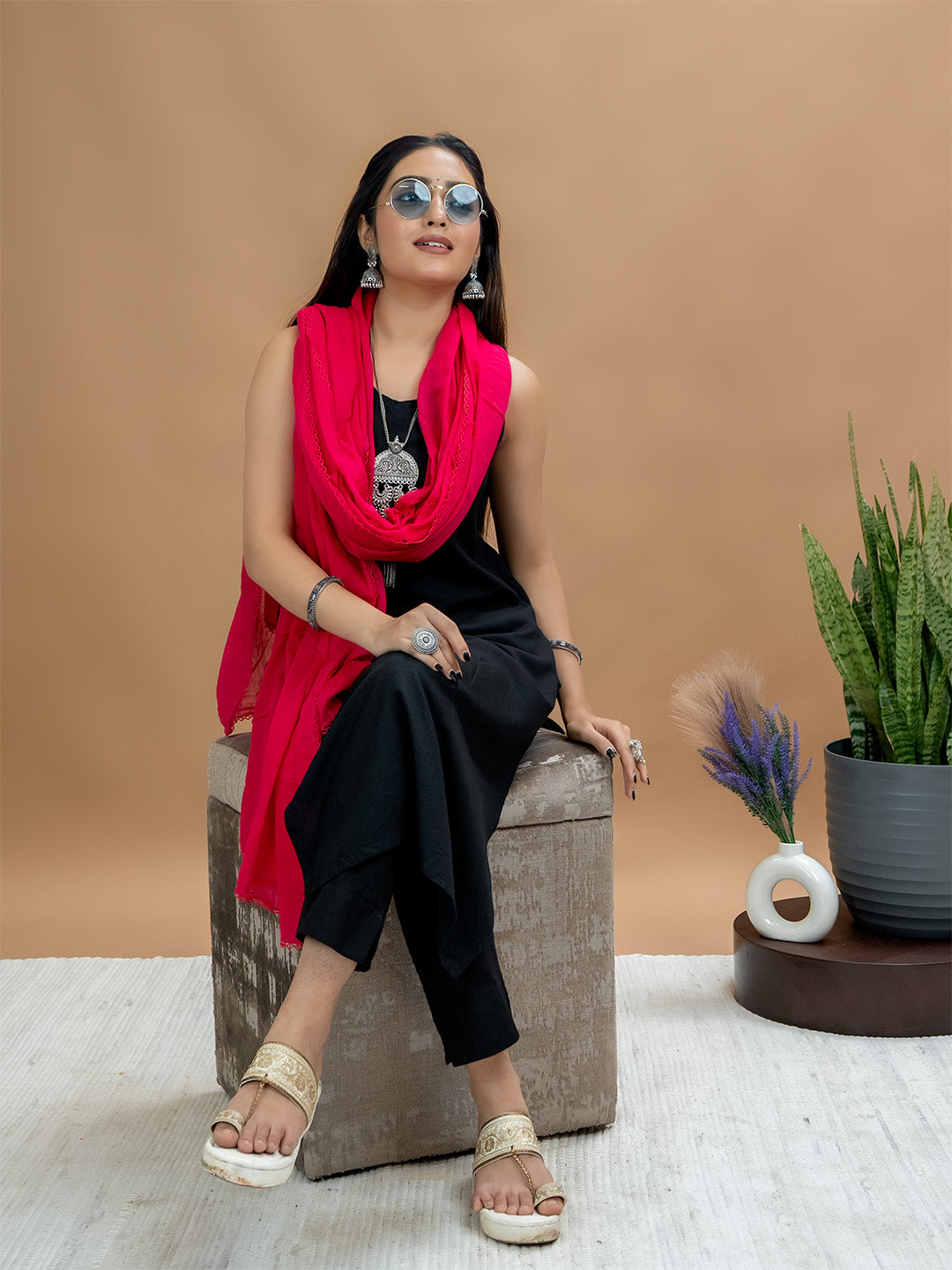 Solid Cotton Dupatta
