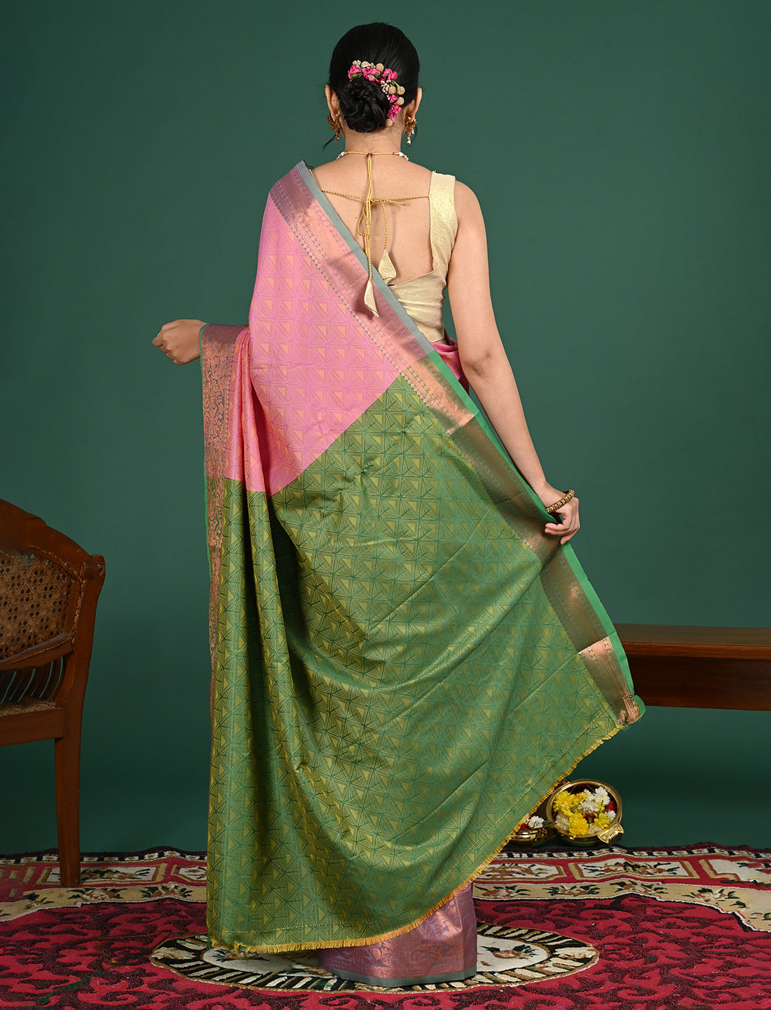 South Art Silk Geometric Saree