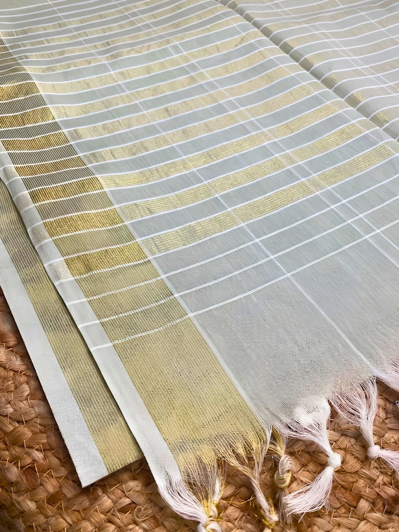 Striped Negamam Cotton Saree