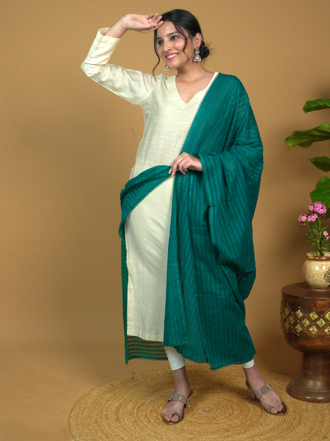 Stripe Cotton Dupatta