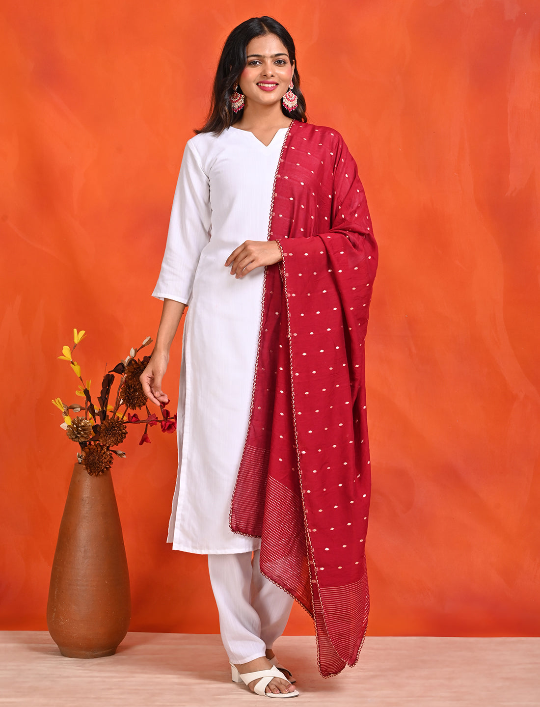 Chanderi Zari weave Dupatta