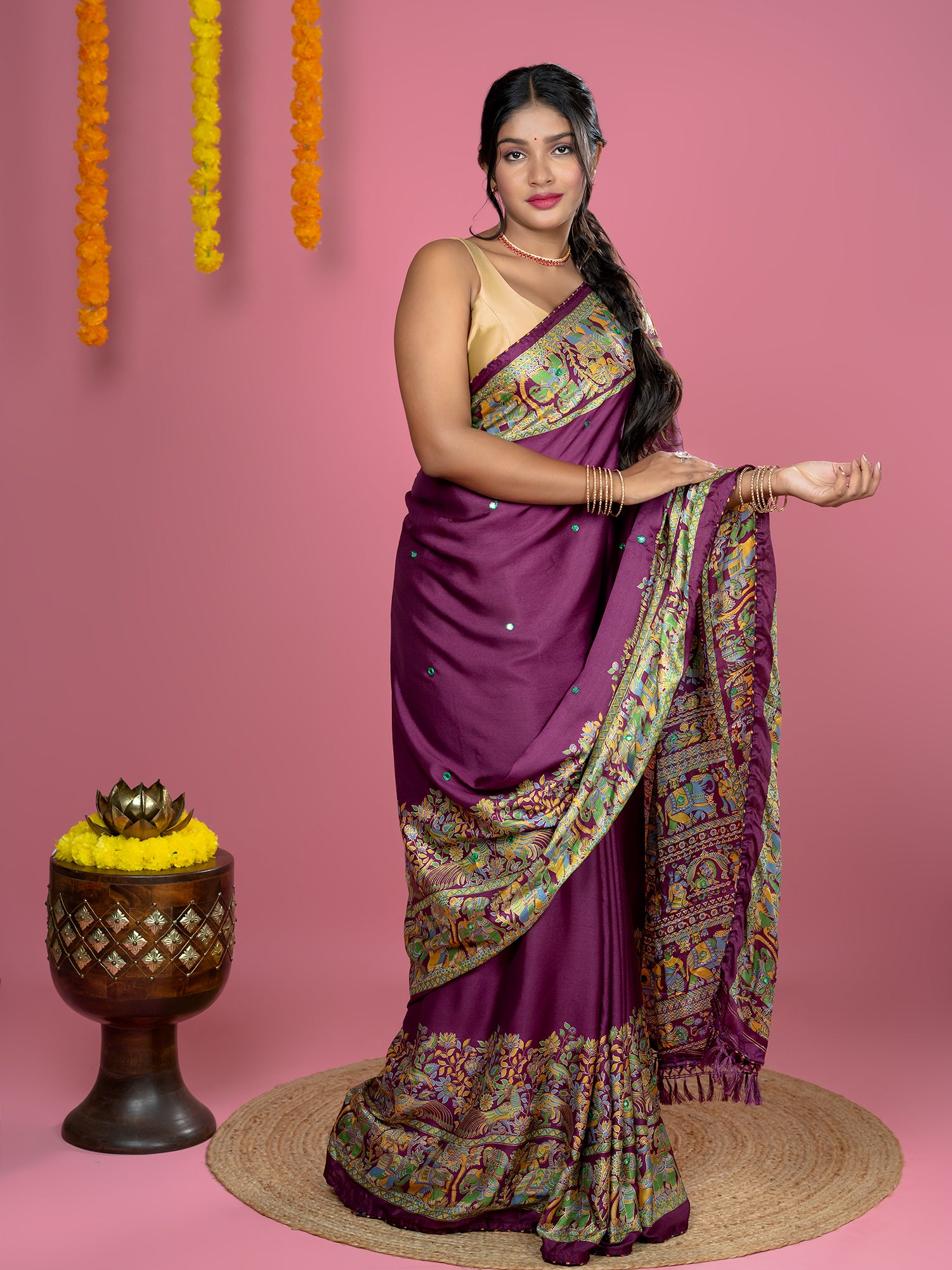 Kutch Print Crepe Saree