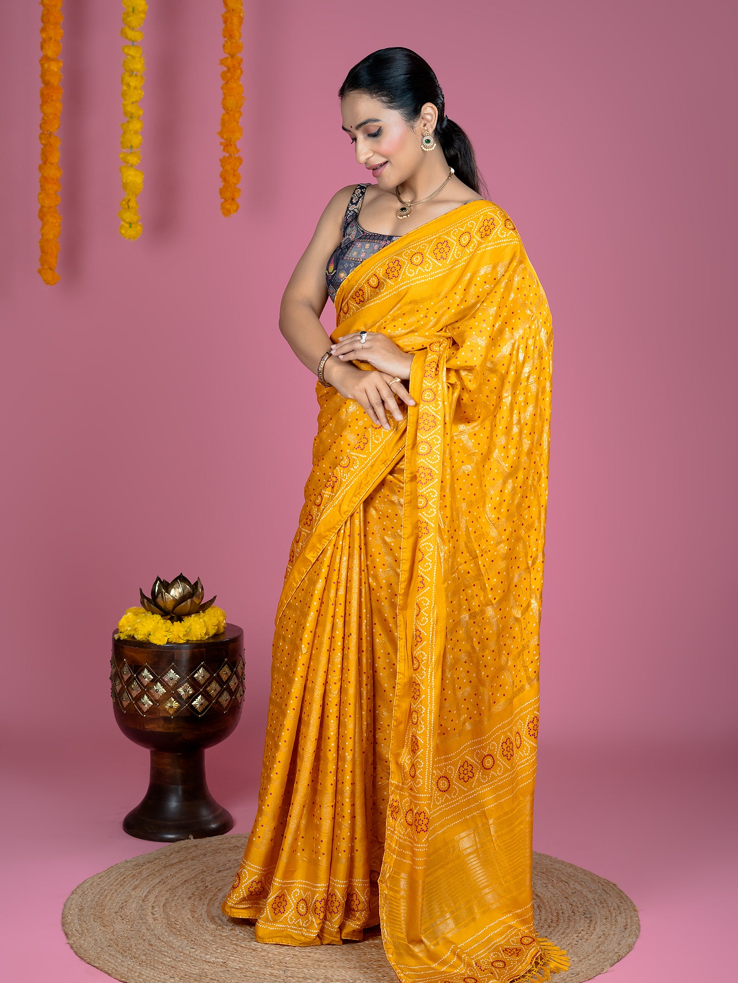 Bandhini Crepe Saree