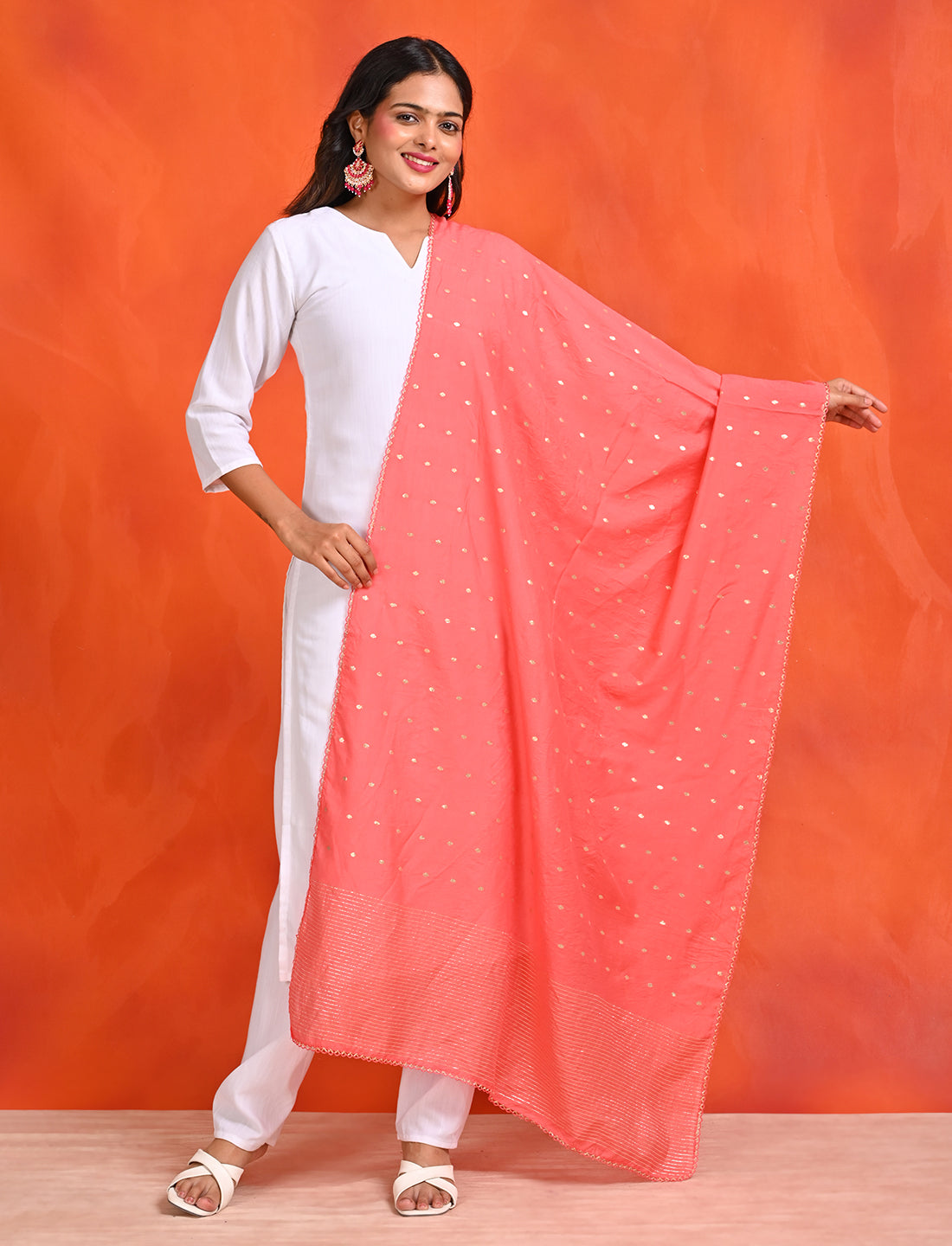 Chanderi Zari weave Dupatta