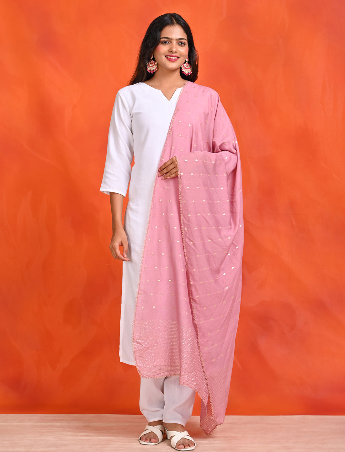 Chanderi Zari weave Dupatta