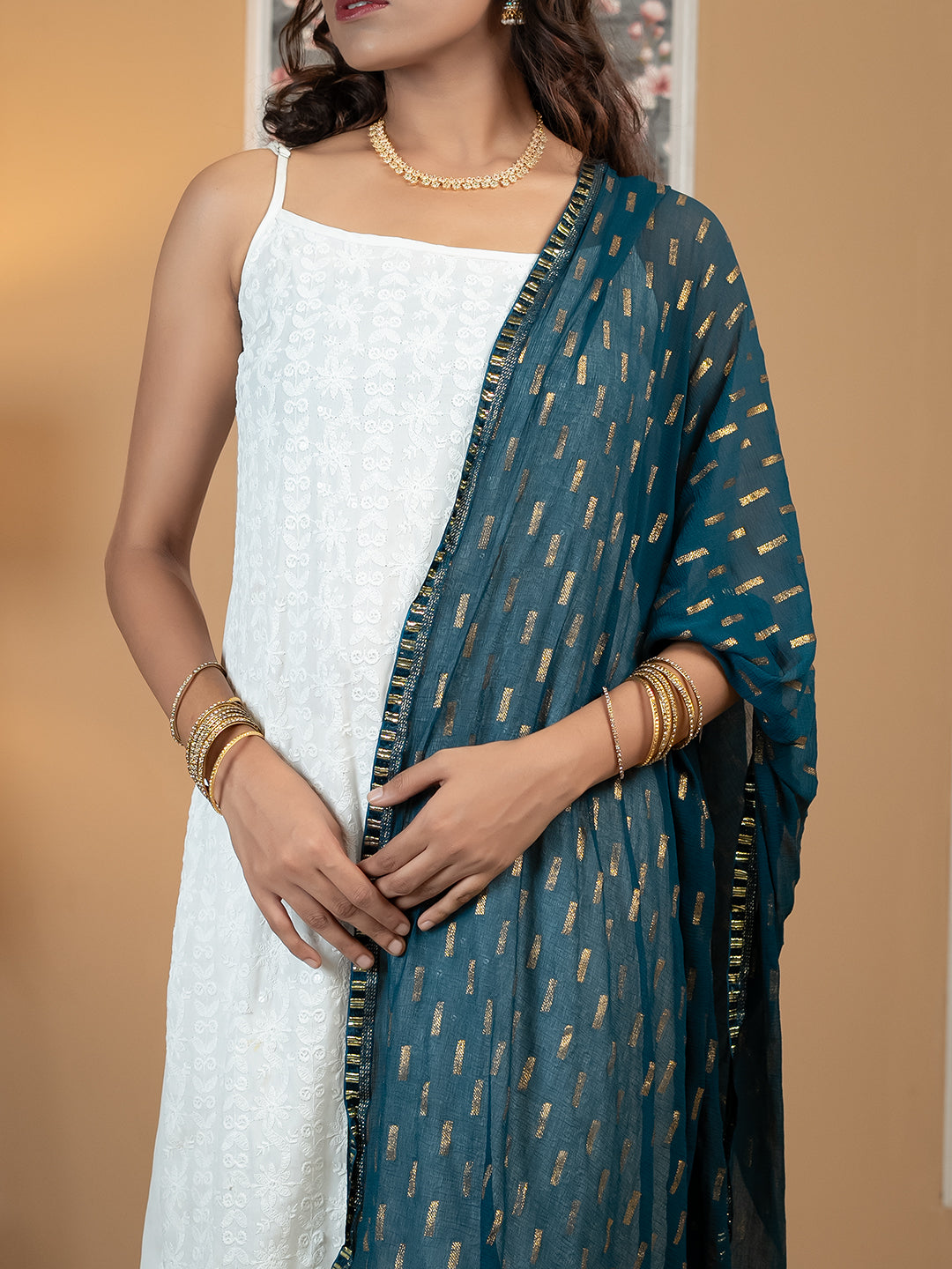 Chiffon Gold Print Dupatta