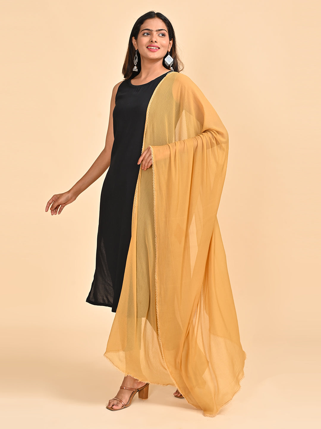 Solid Chiffon Dupatta