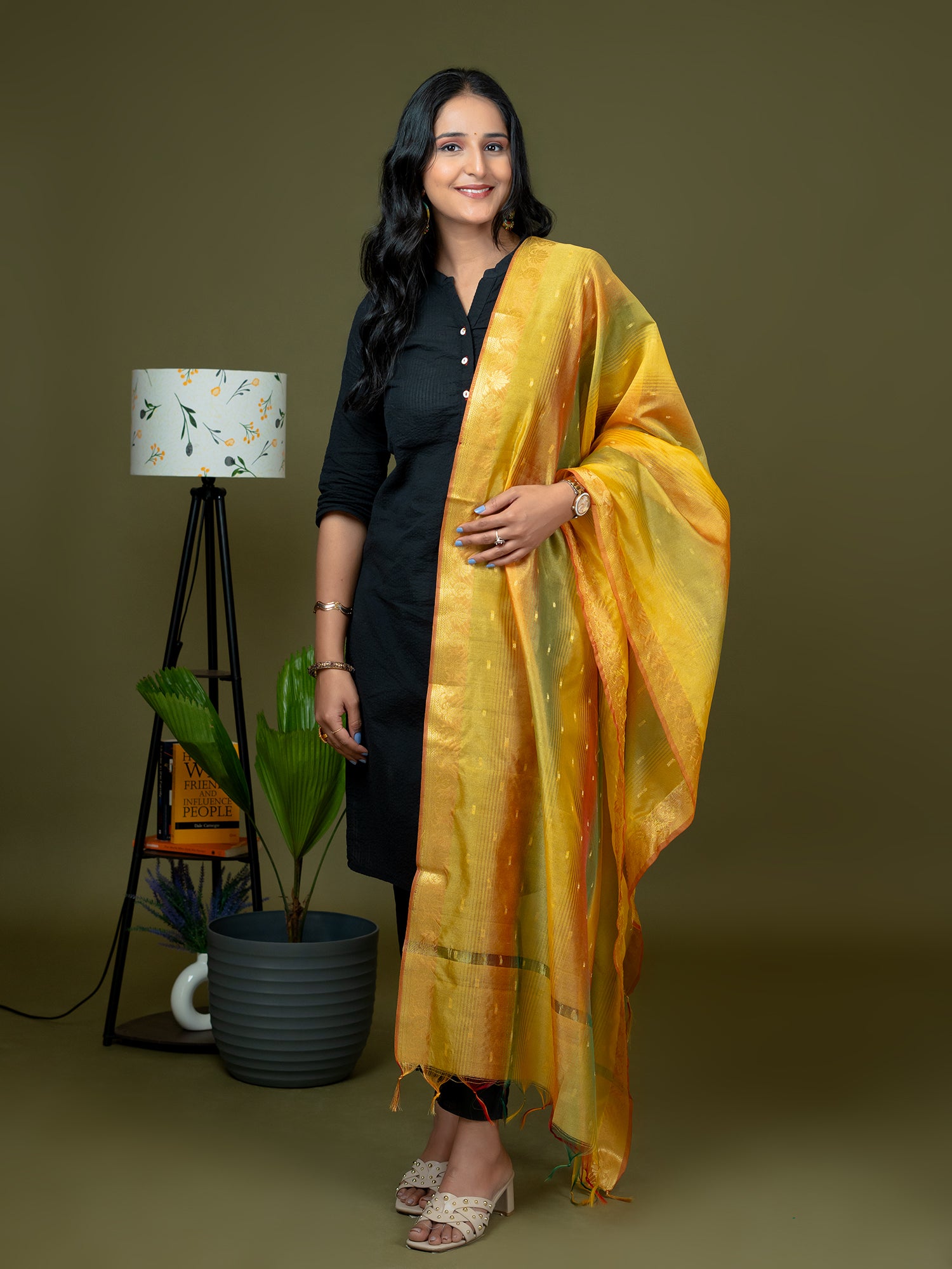 Ethnic Motif Net Dupatta