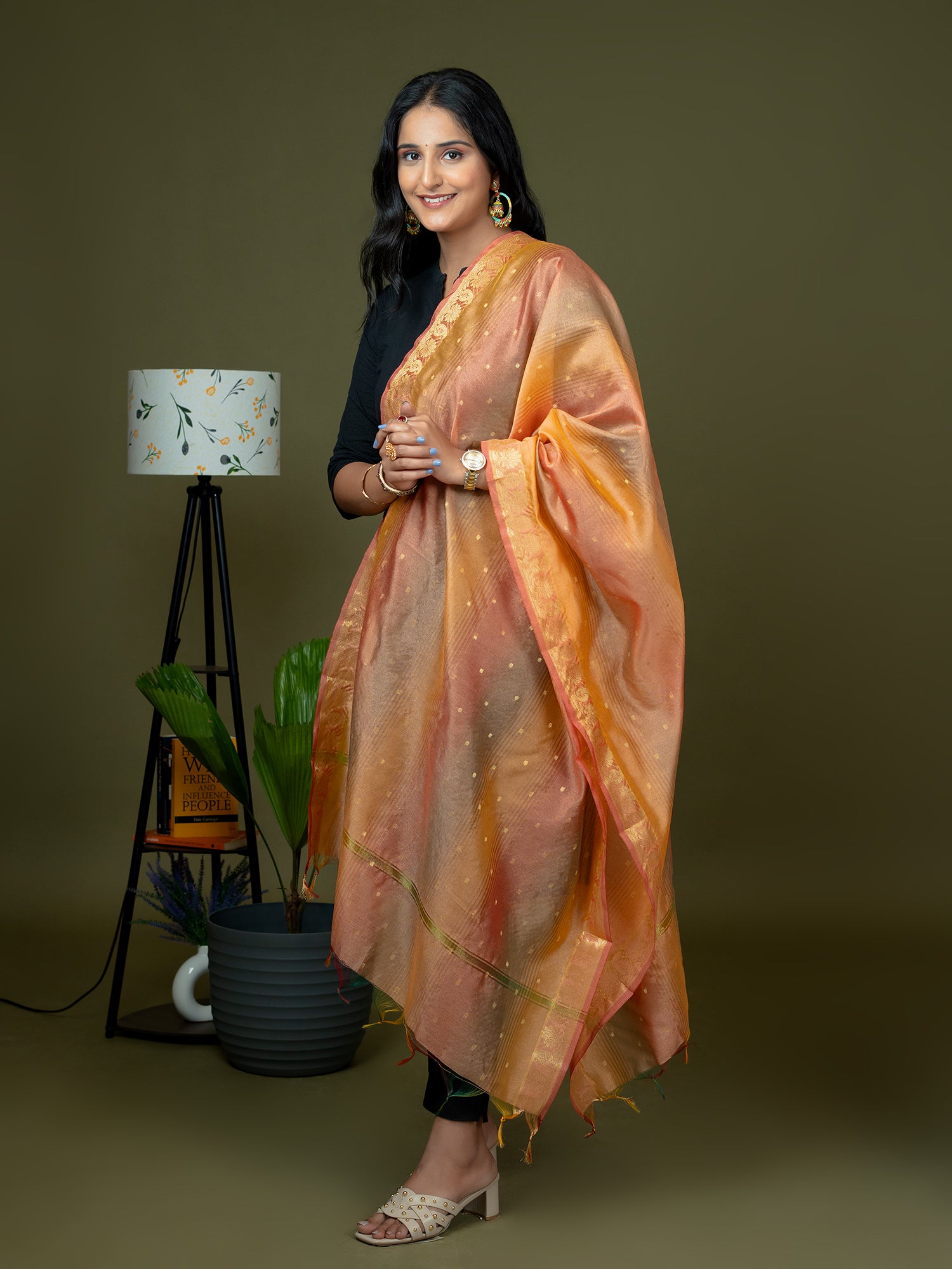 Ethnic Motif Net Dupatta