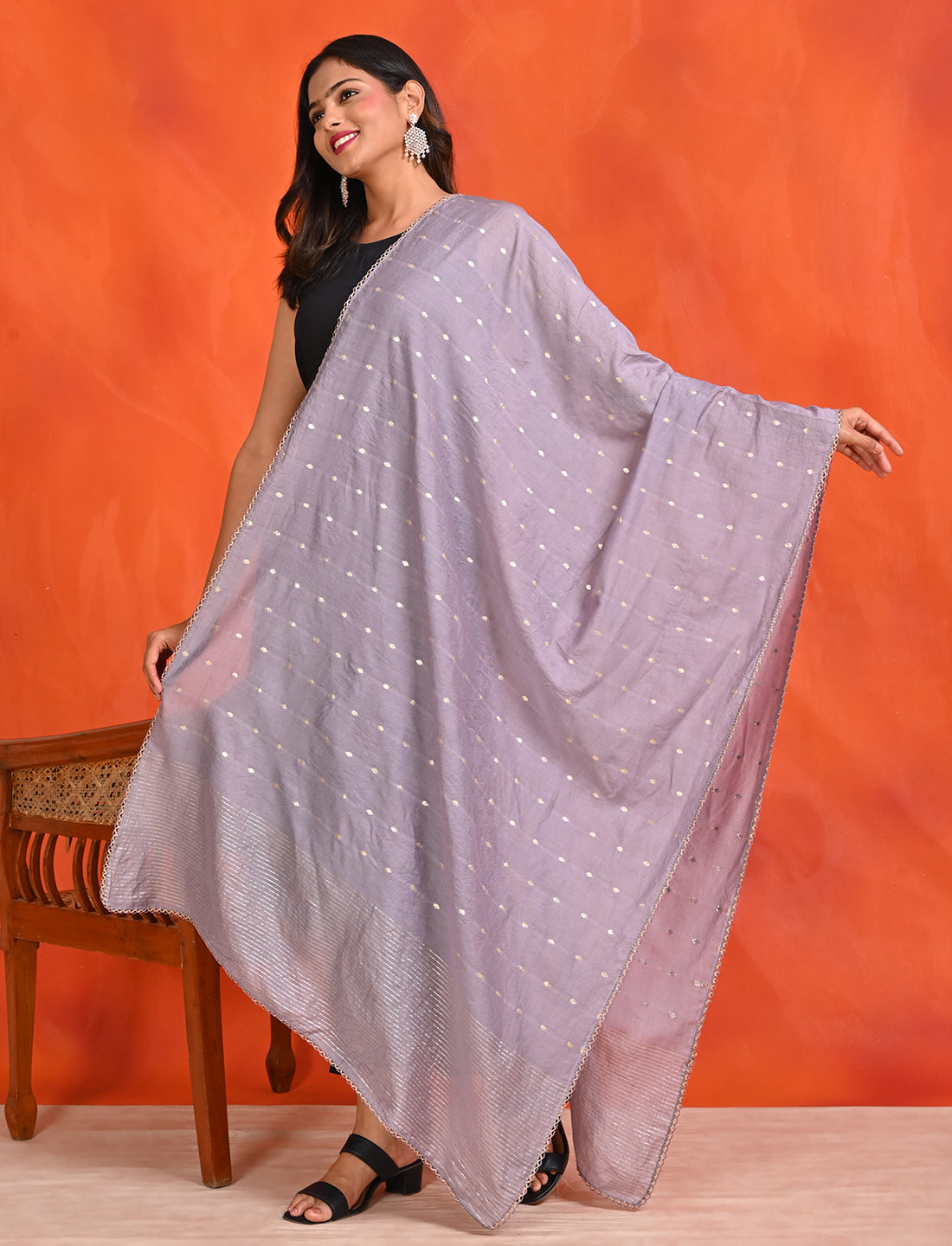 Chanderi Zari weave Dupatta