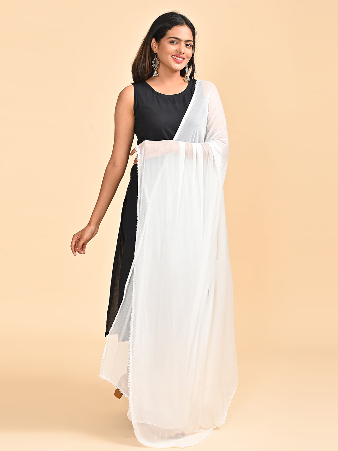 Solid Chiffon Dupatta