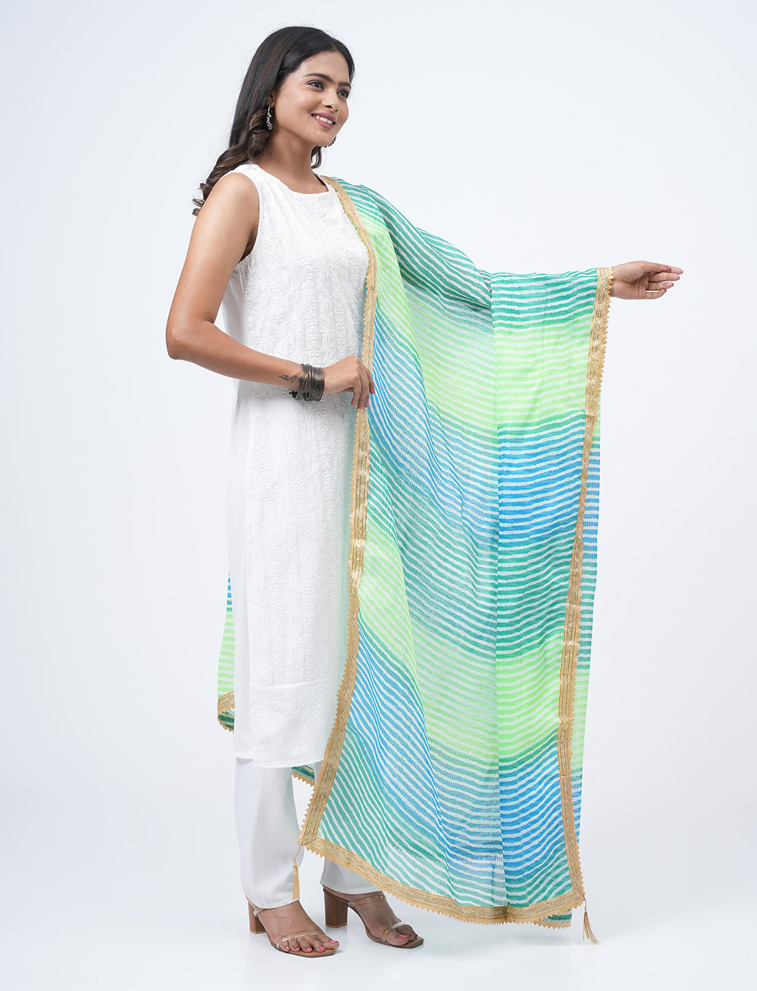 Kota Semi Cotton Colorblock Dupatta