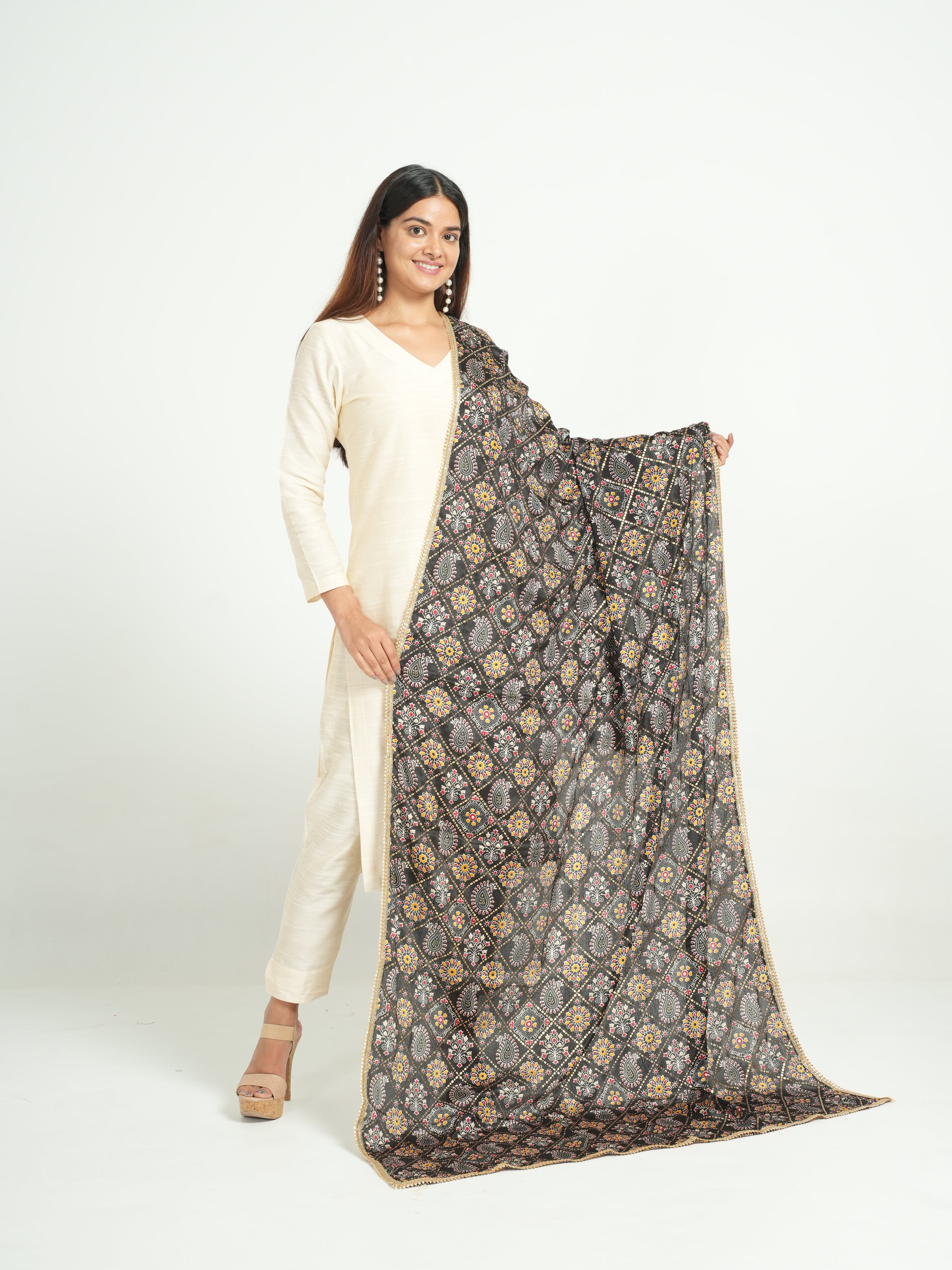 Art Silk Bandhini Dupatta