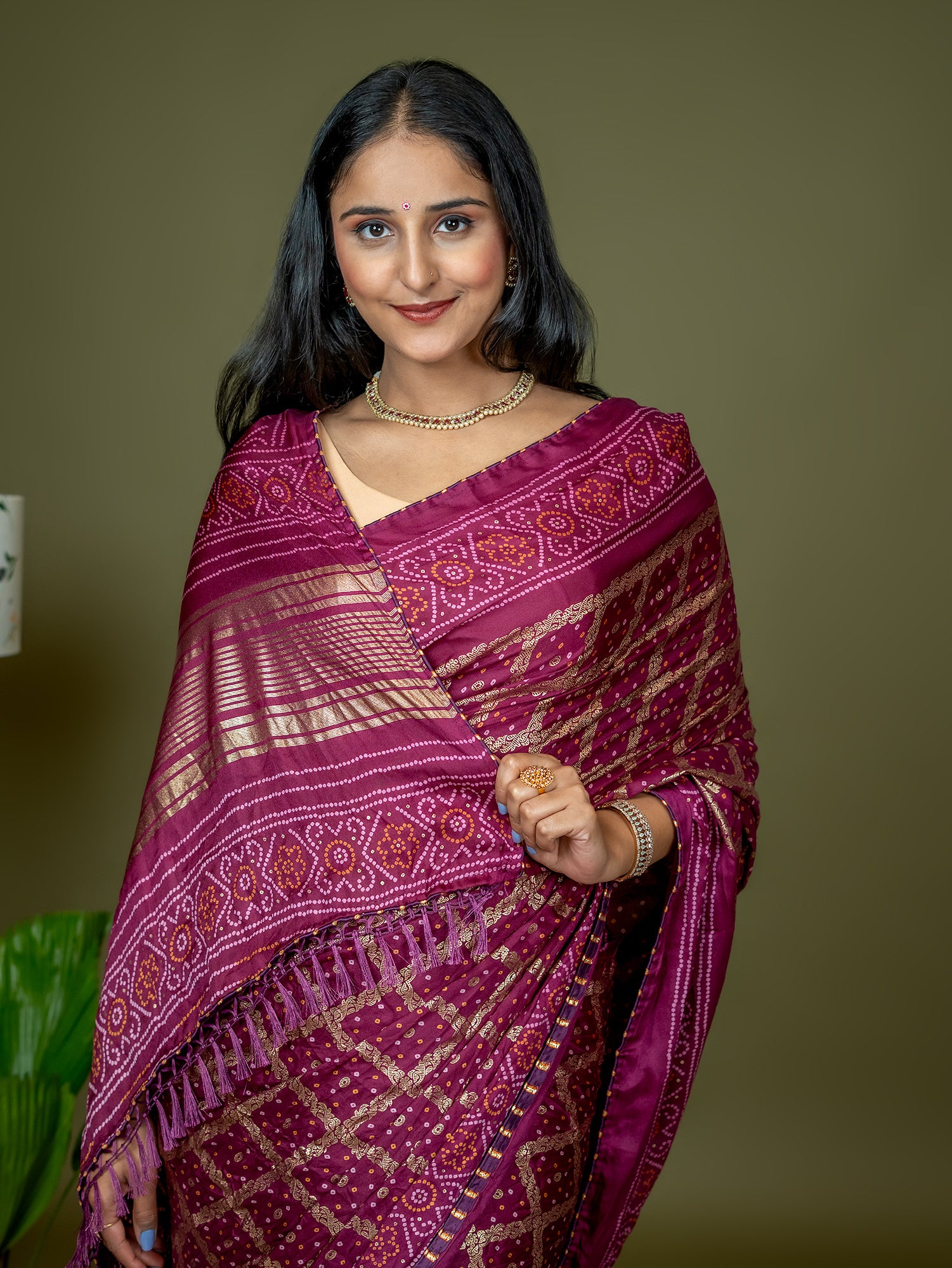 Bandhini Crepe Saree