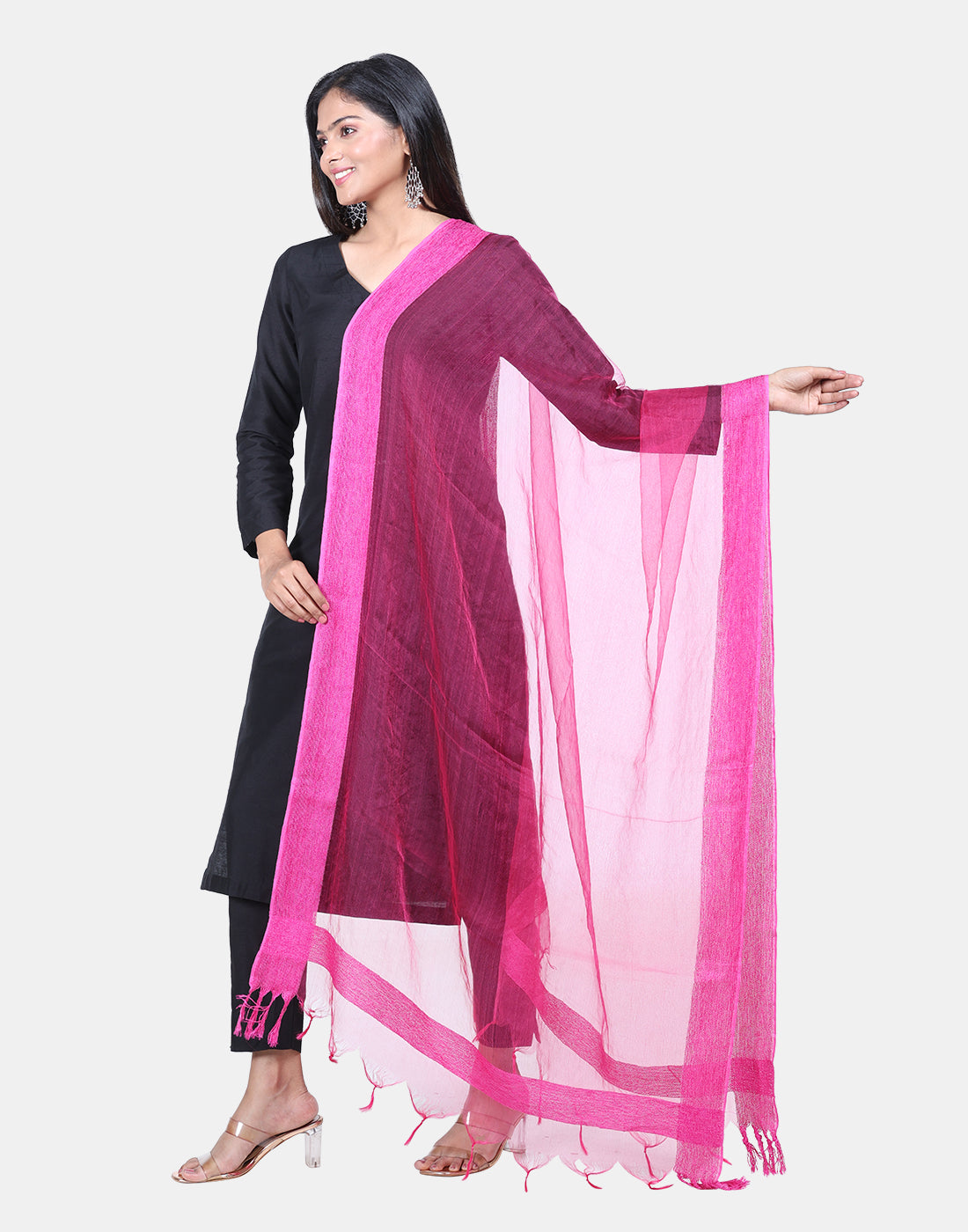 Solid Bhagalpuri Silk Dupatta