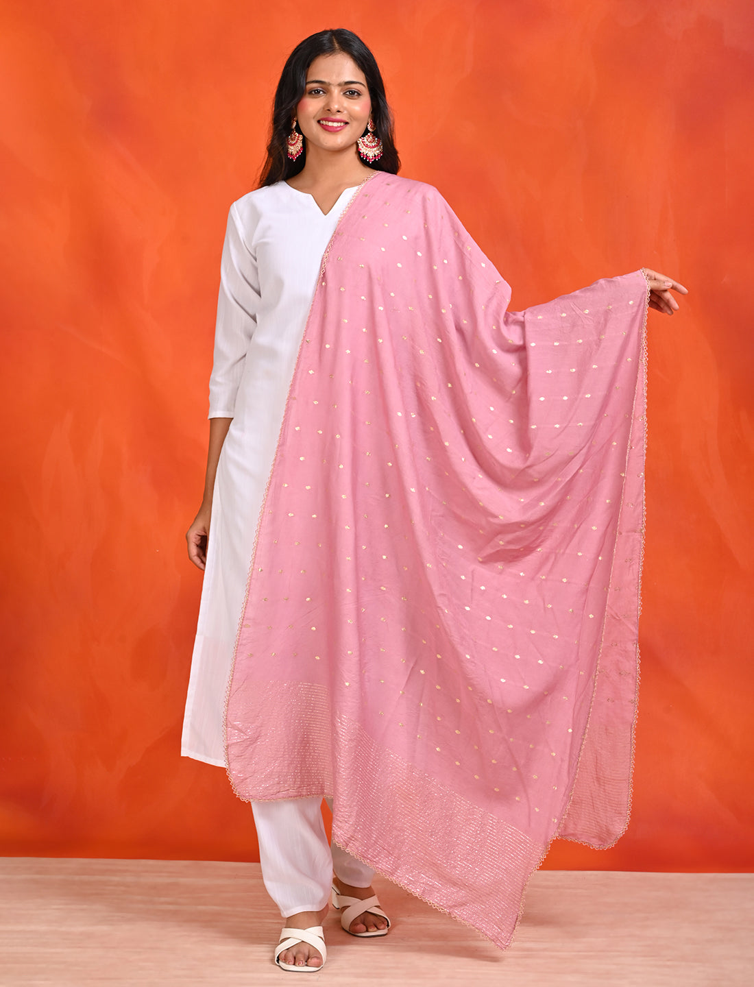 Chanderi Zari weave Dupatta