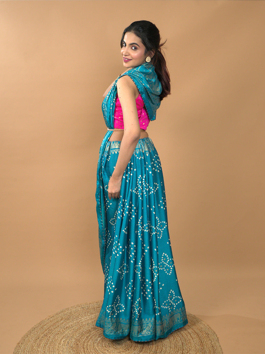 Bandhini Viscose Crepe Saree
