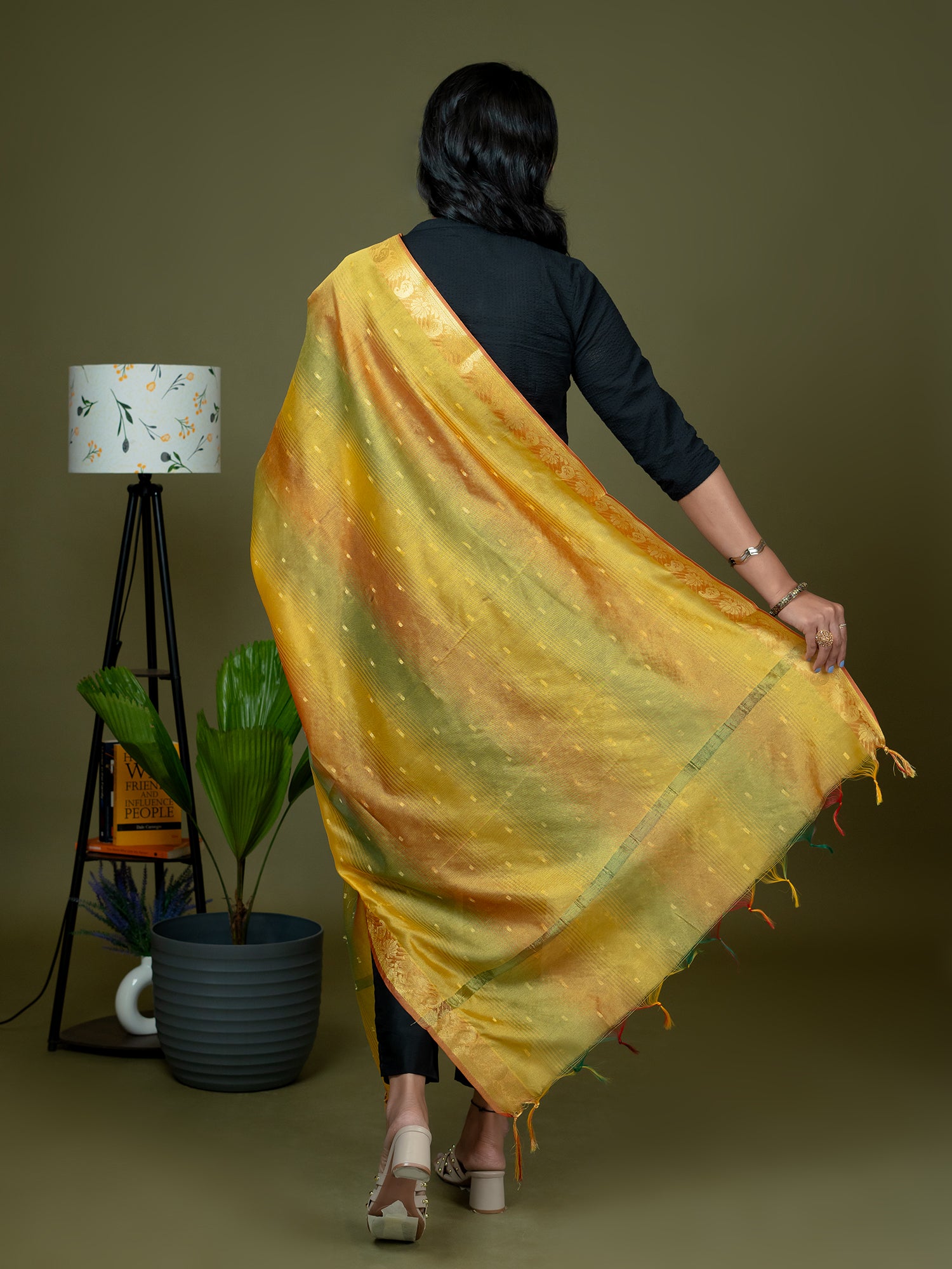 Ethnic Motif Net Dupatta