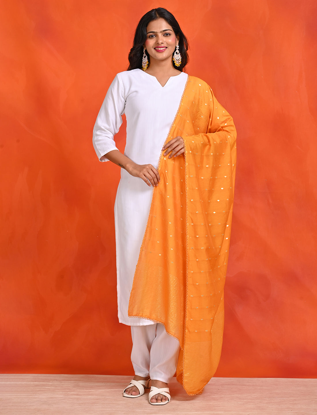 Chanderi Zari weave Dupatta
