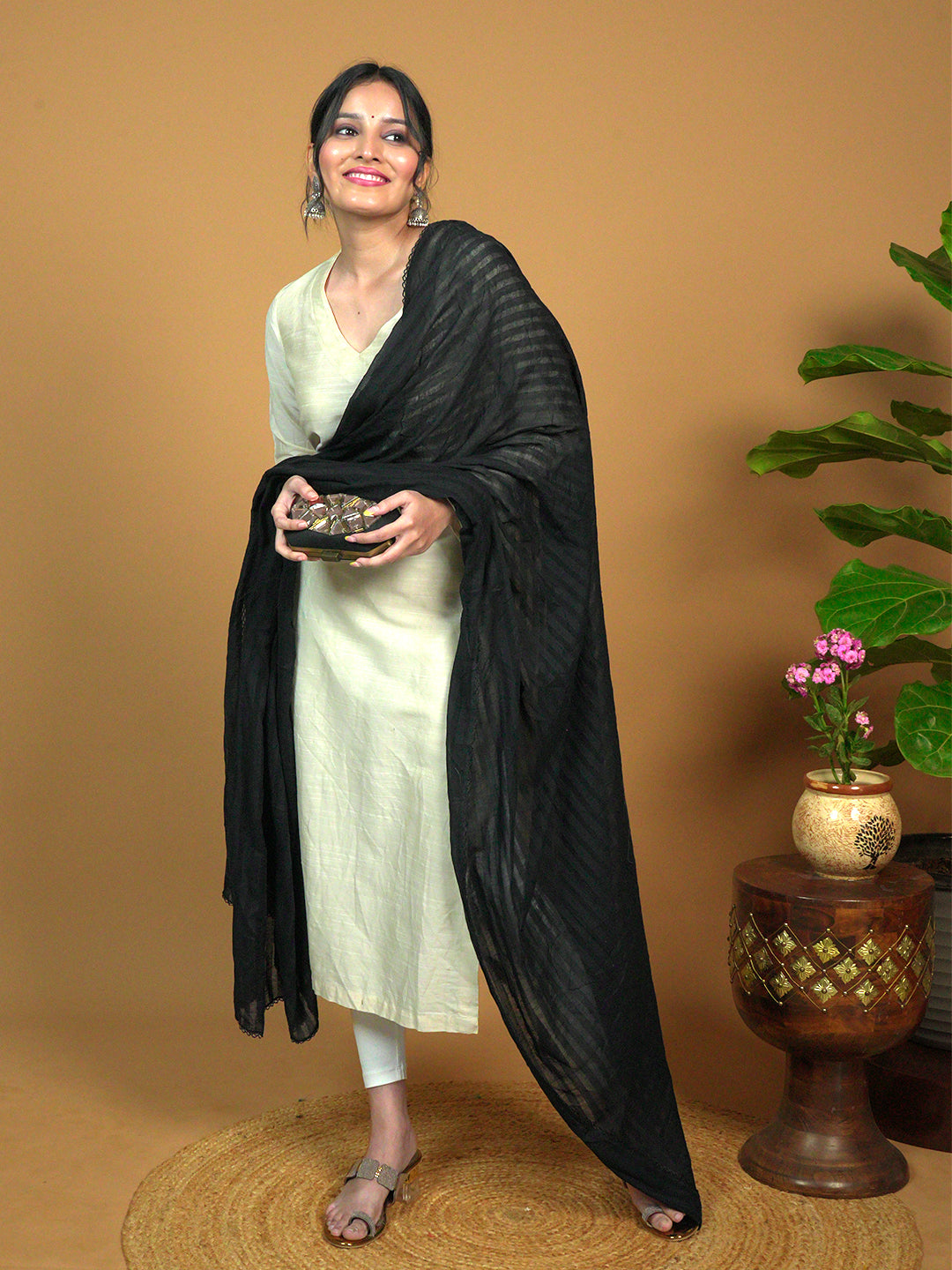 Stripe Cotton Dupatta