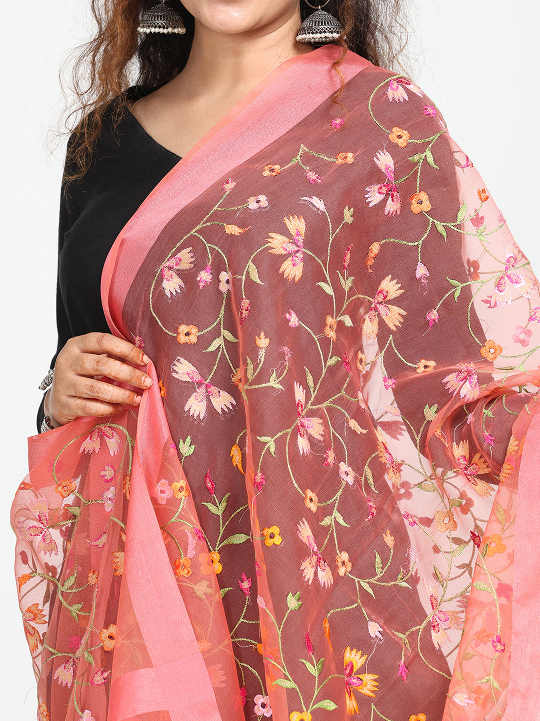 Floral Chiffon Dupatta