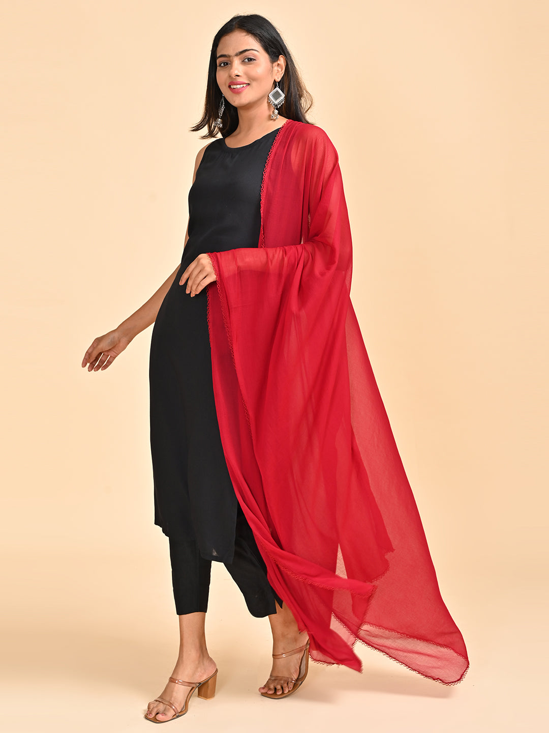 Solid Chiffon Dupatta