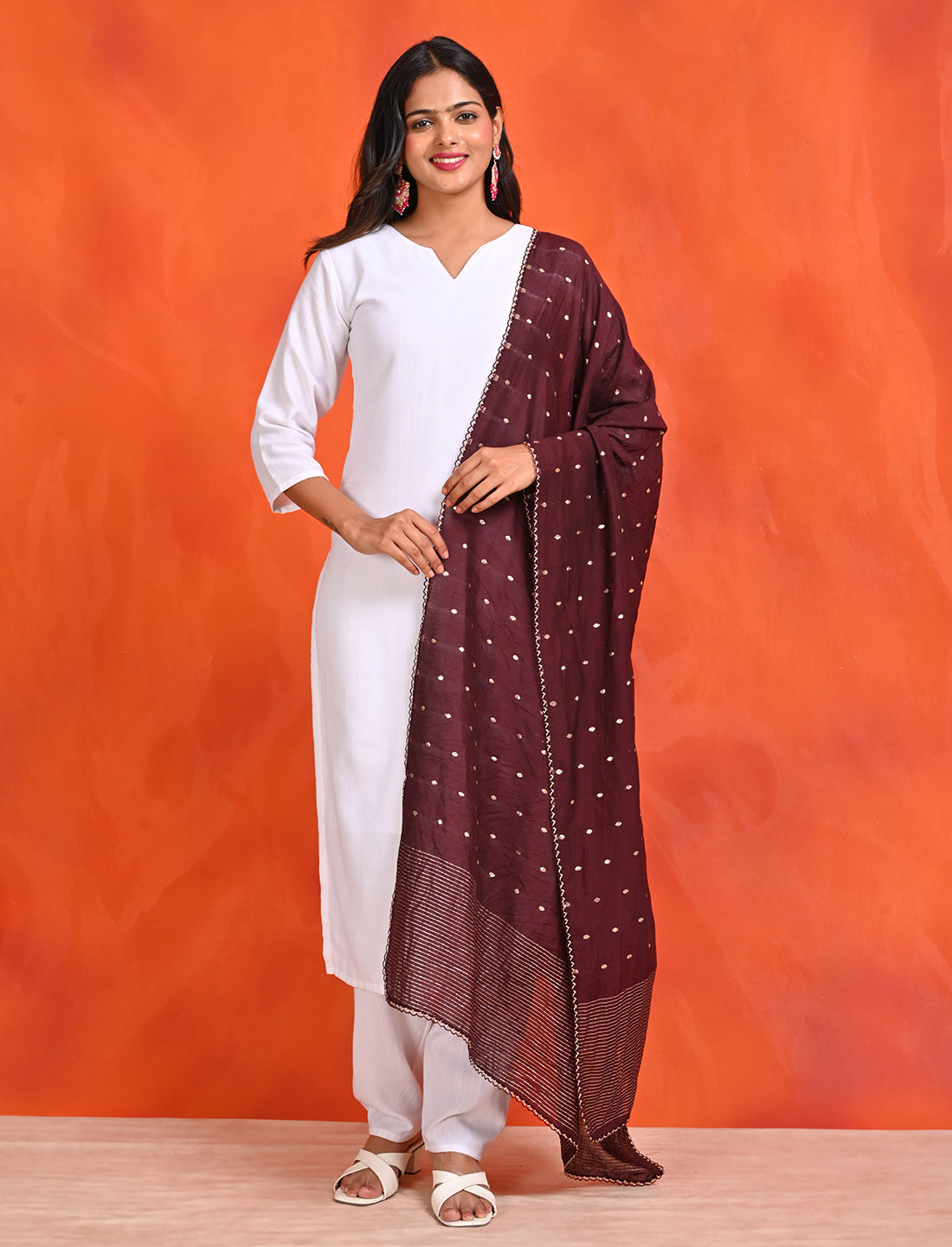 Chanderi Zari weave Dupatta