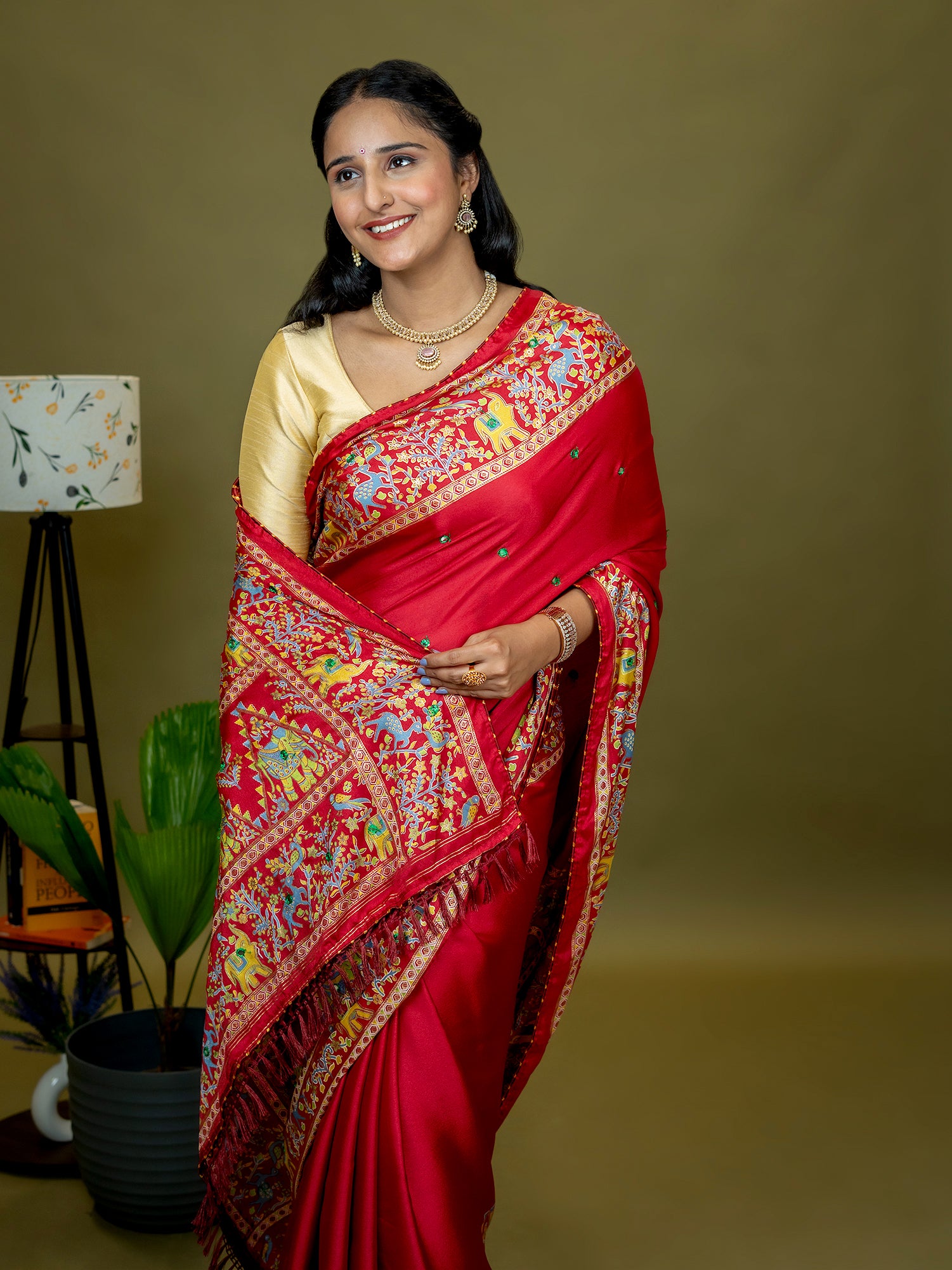 Kutch Print Crepe Saree
