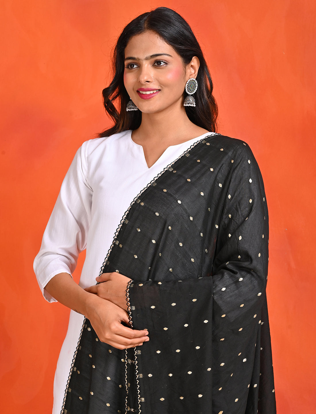 Chanderi Zari weave Dupatta