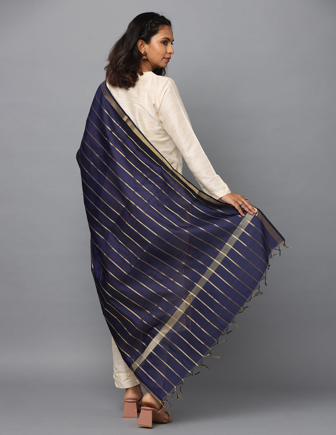 Banarasi Silk Stripe Dupatta