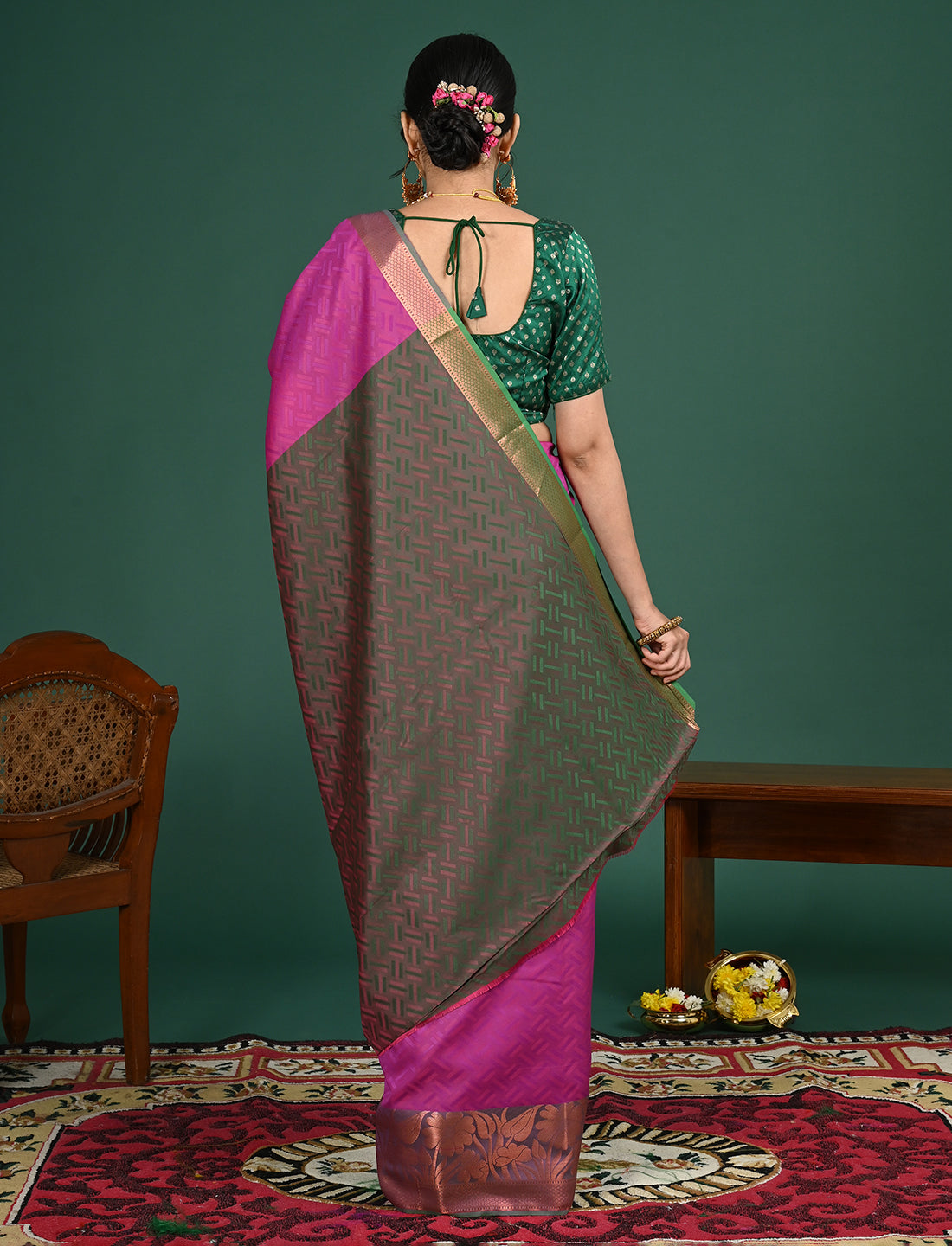 South Art Silk Geometric Saree