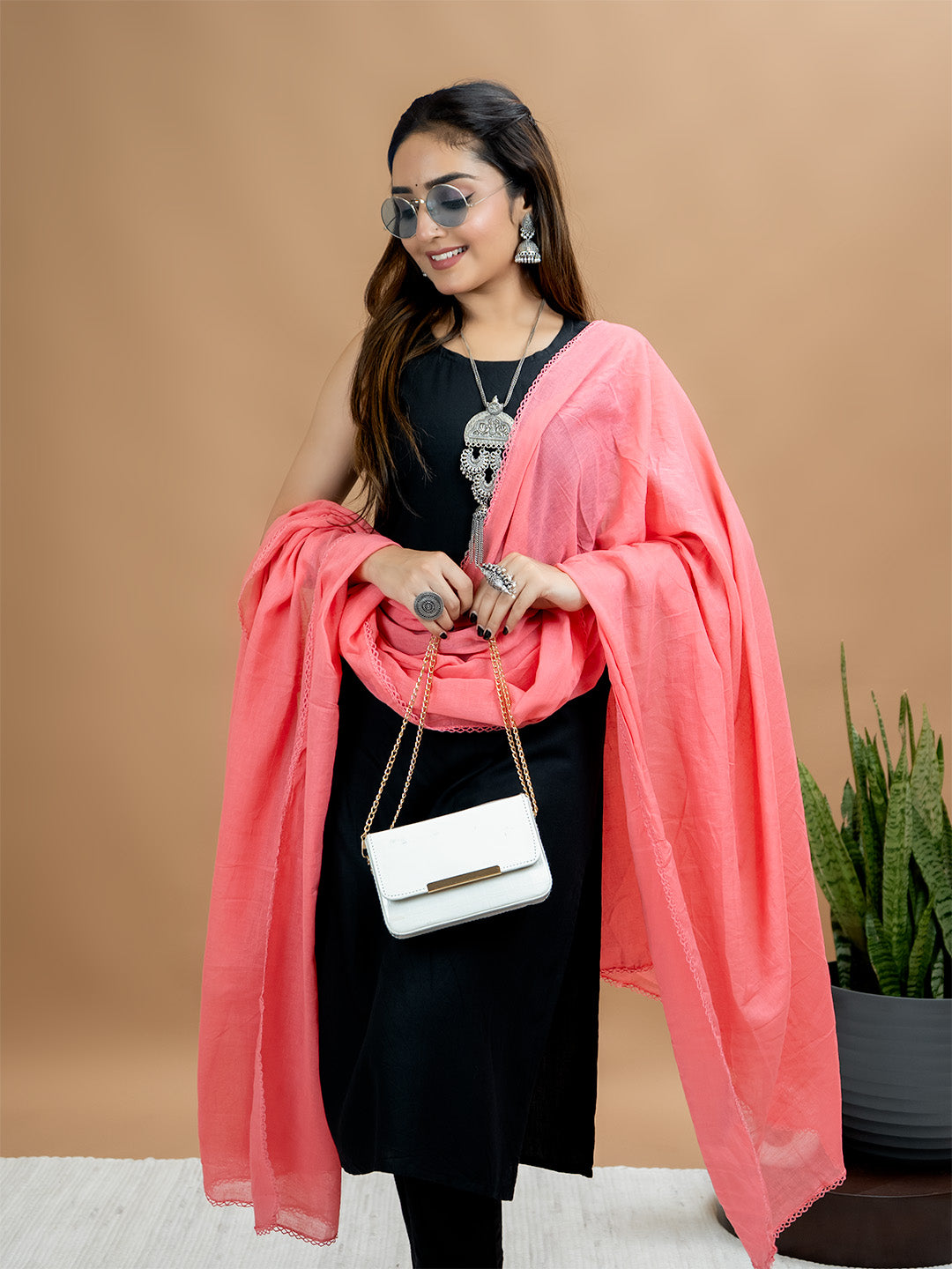 Solid Cotton Dupatta