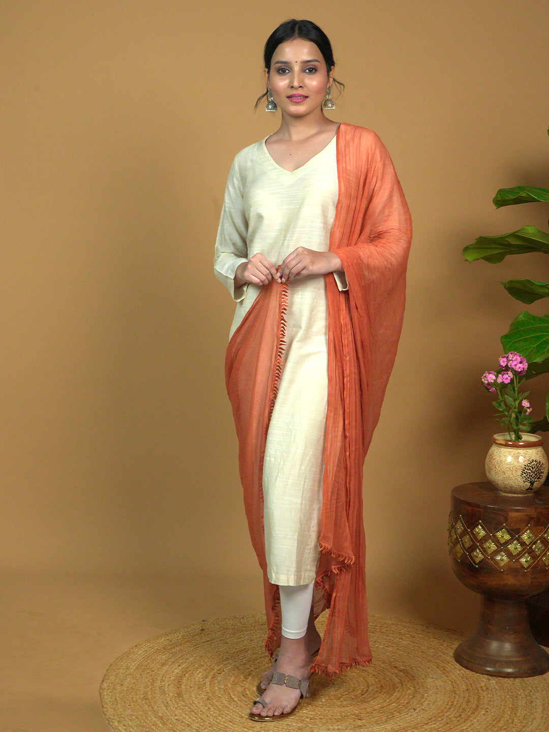 Solid Chiffon Dupatta