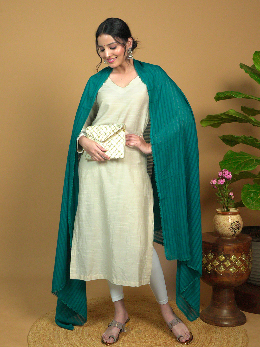 Stripe Cotton Dupatta