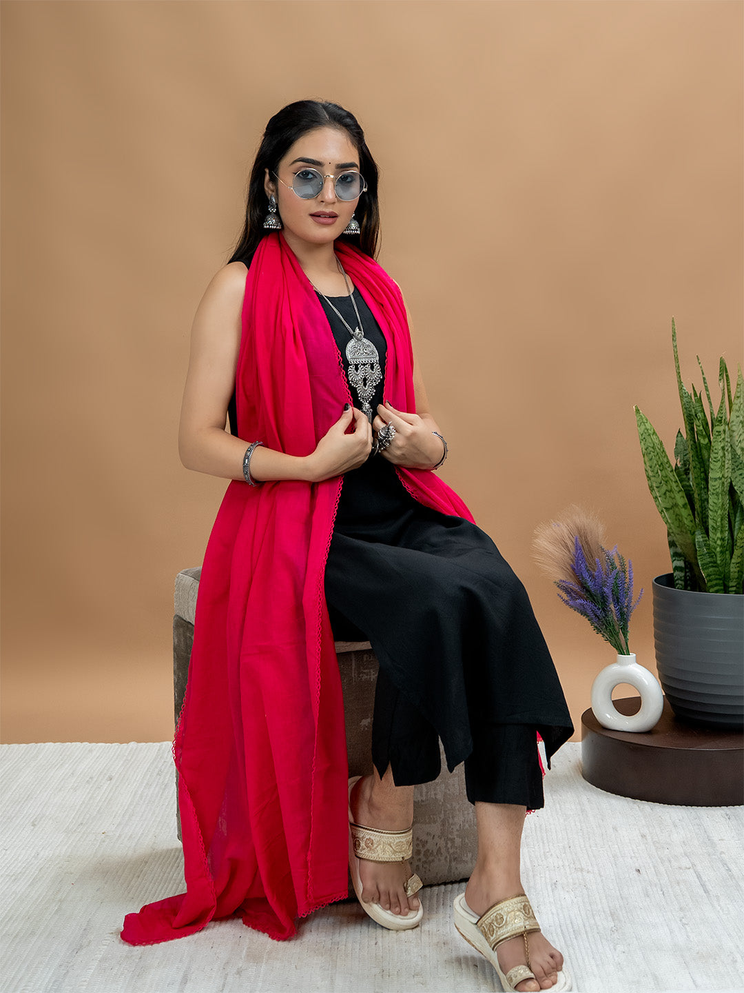 Solid Cotton Dupatta