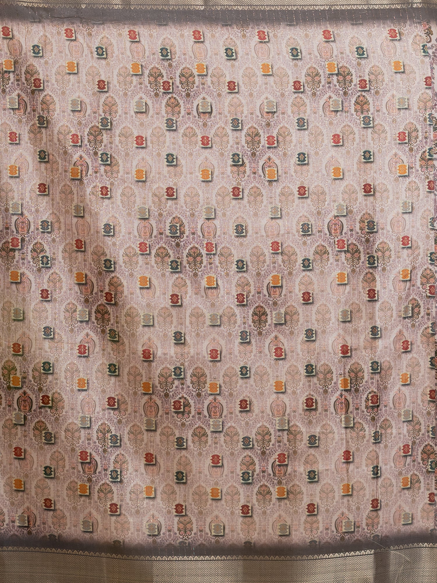 Mauve Ajrakh Digital Print Saree