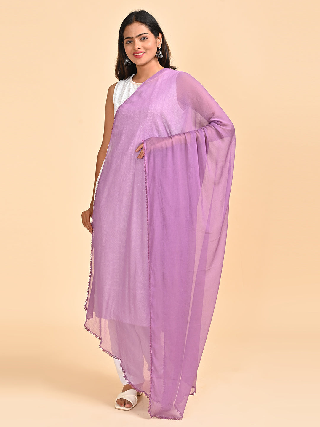 Solid Chiffon Dupatta