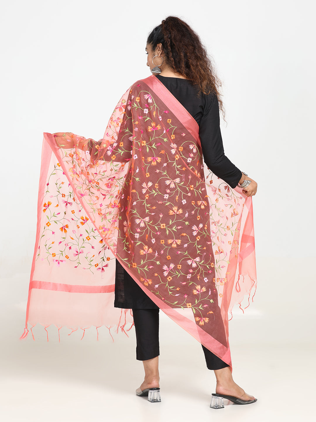 Floral Chiffon Dupatta