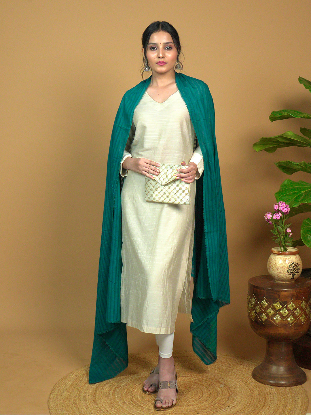 Stripe Cotton Dupatta