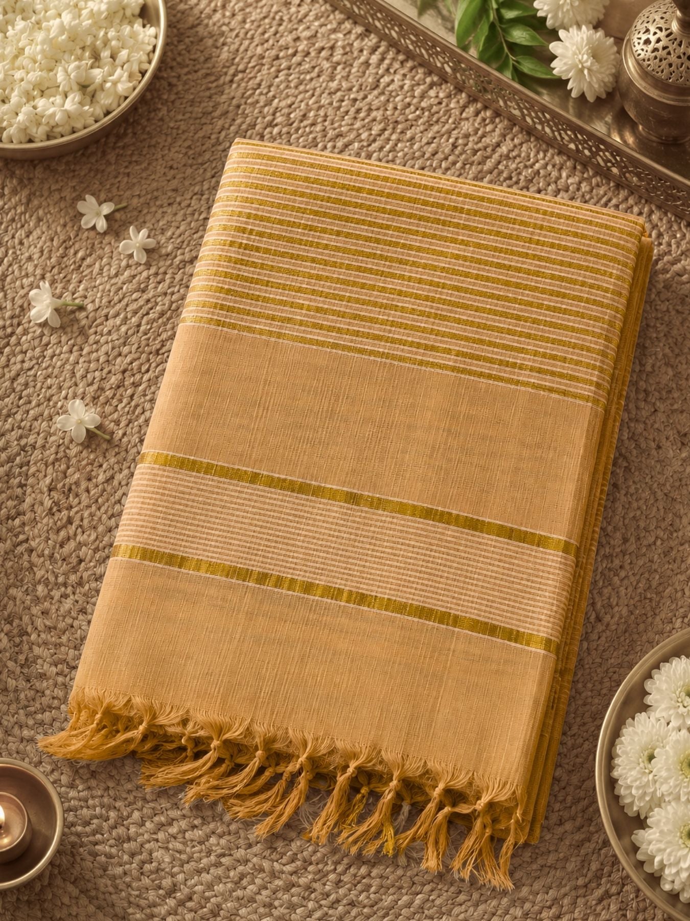Striped Negamam Cotton Saree