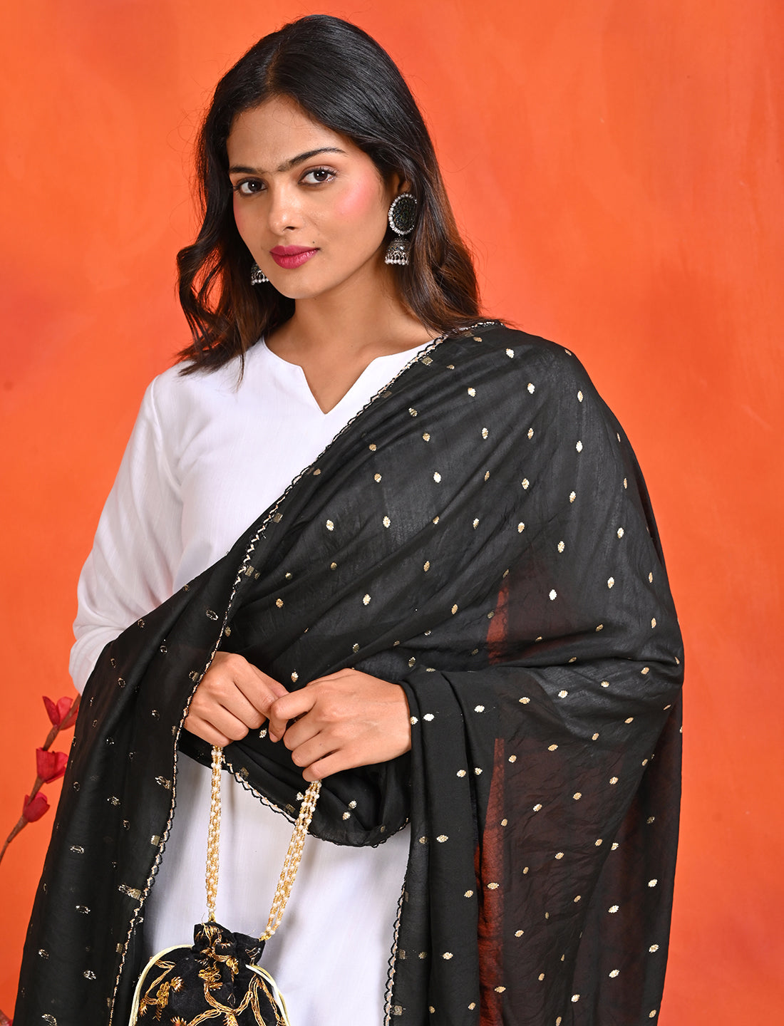Chanderi Zari weave Dupatta